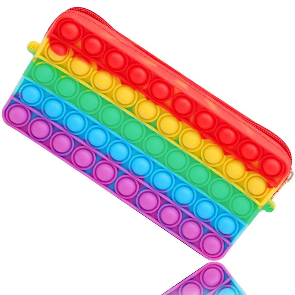 Rainbow Silicone Pop Bubble Pencil Box 5