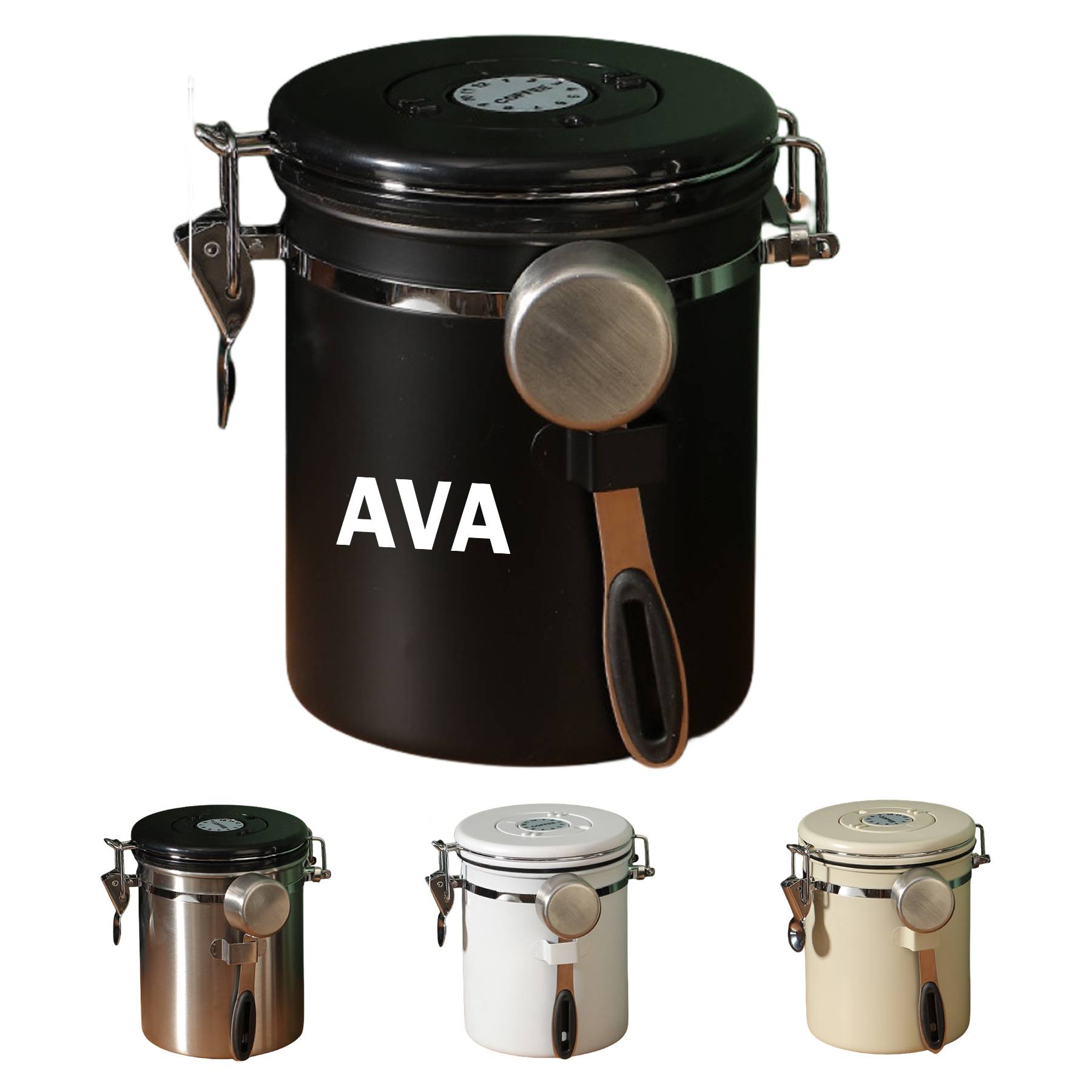 304 Stainless Steel Coffee Seal Storage Bucket 2