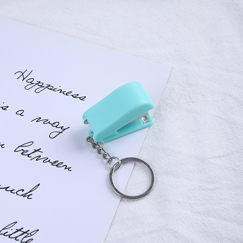 Portable Paper Binding Binder Mini Stapler w/Keychain 4
