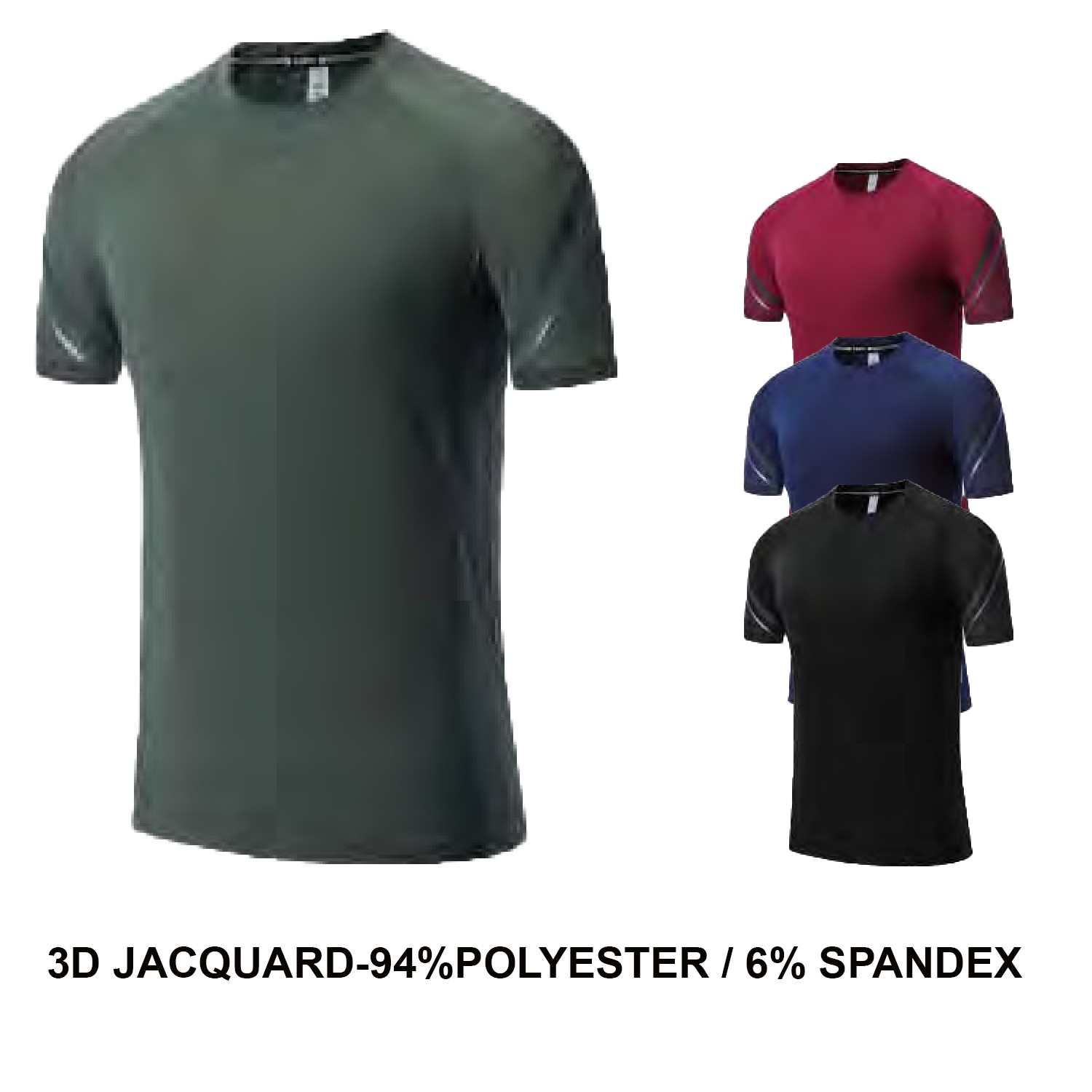 Men's Running Short Sleeve T-Shirt - Stock Style 6