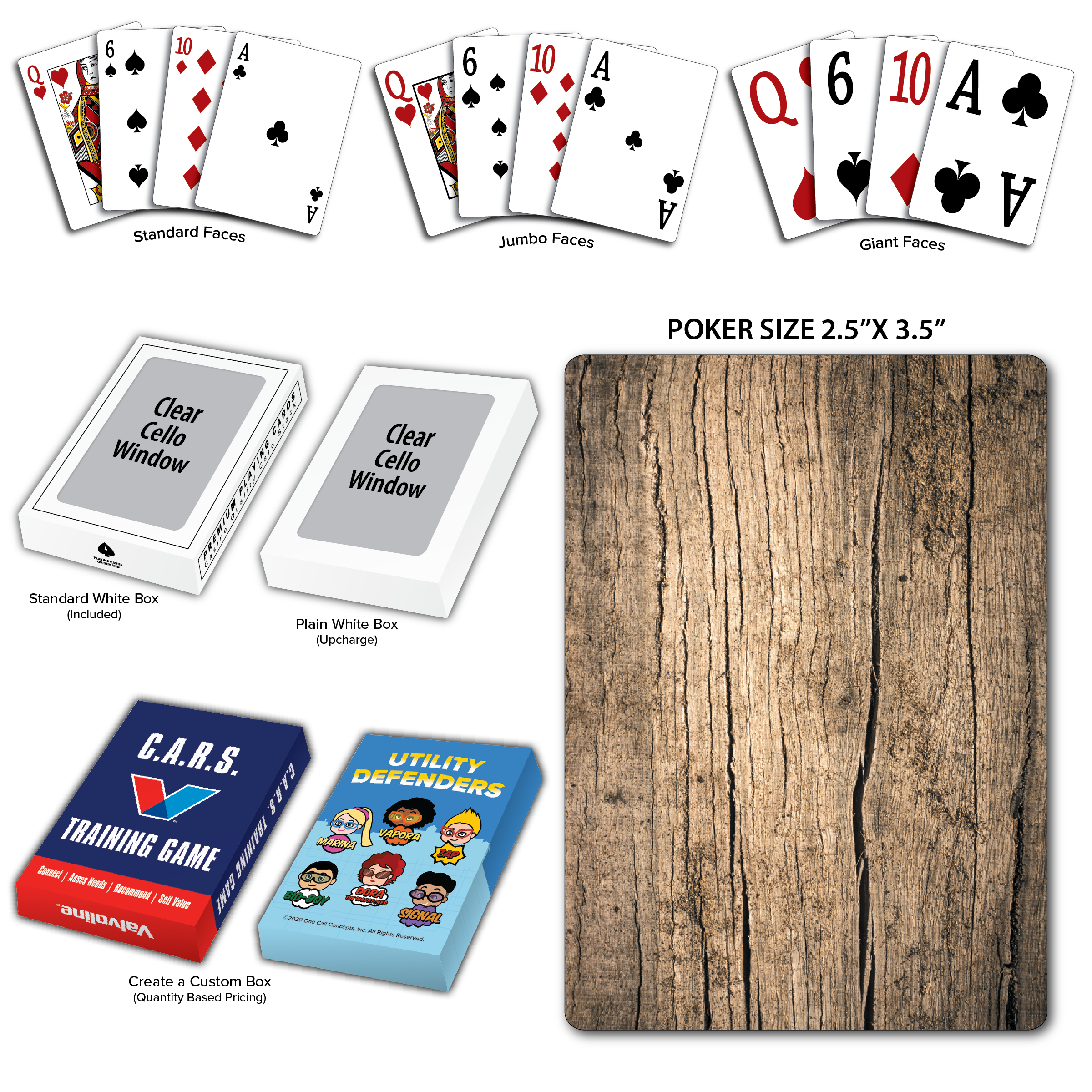 Wood Theme Poker Size Playing Cards 3