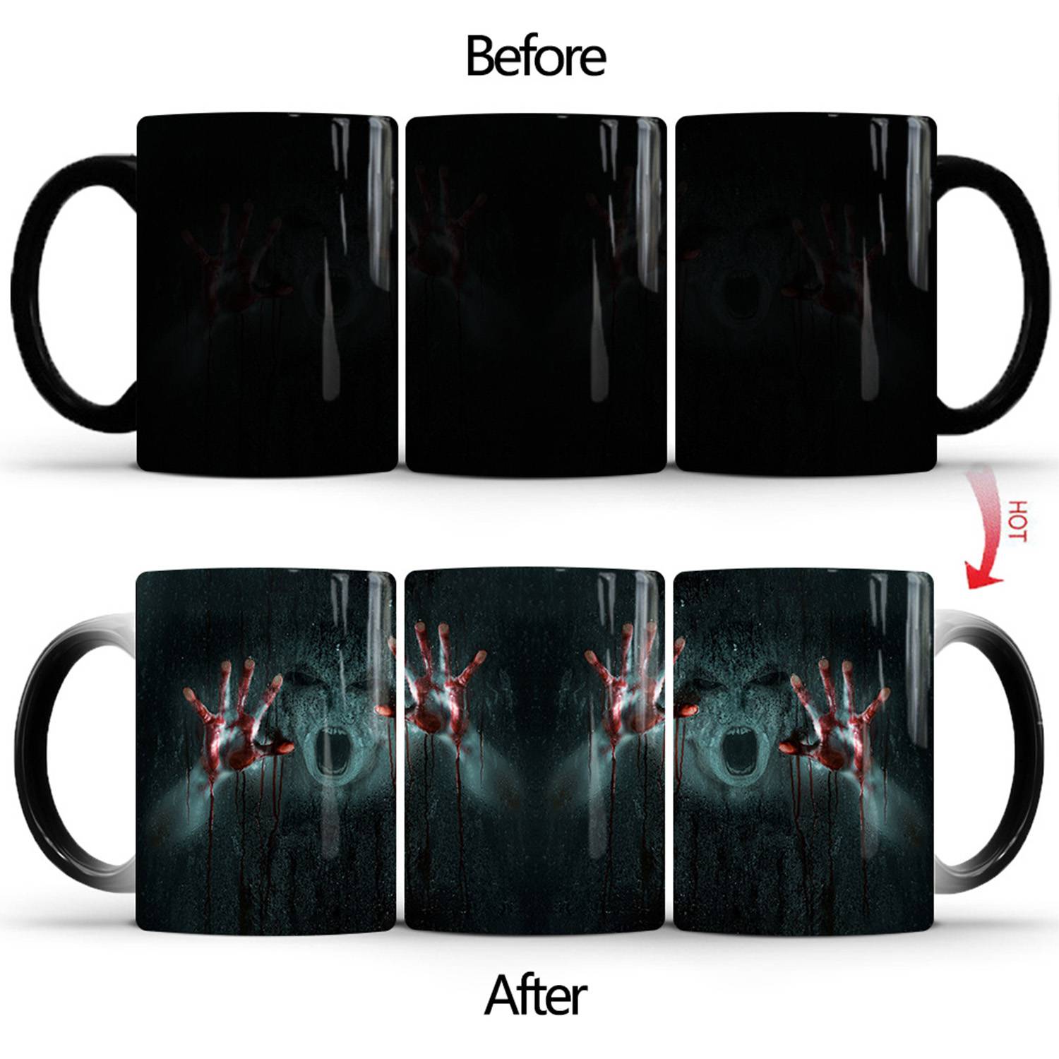 11oz Color-changing Ceramic Mugs for Halloween Gift 5