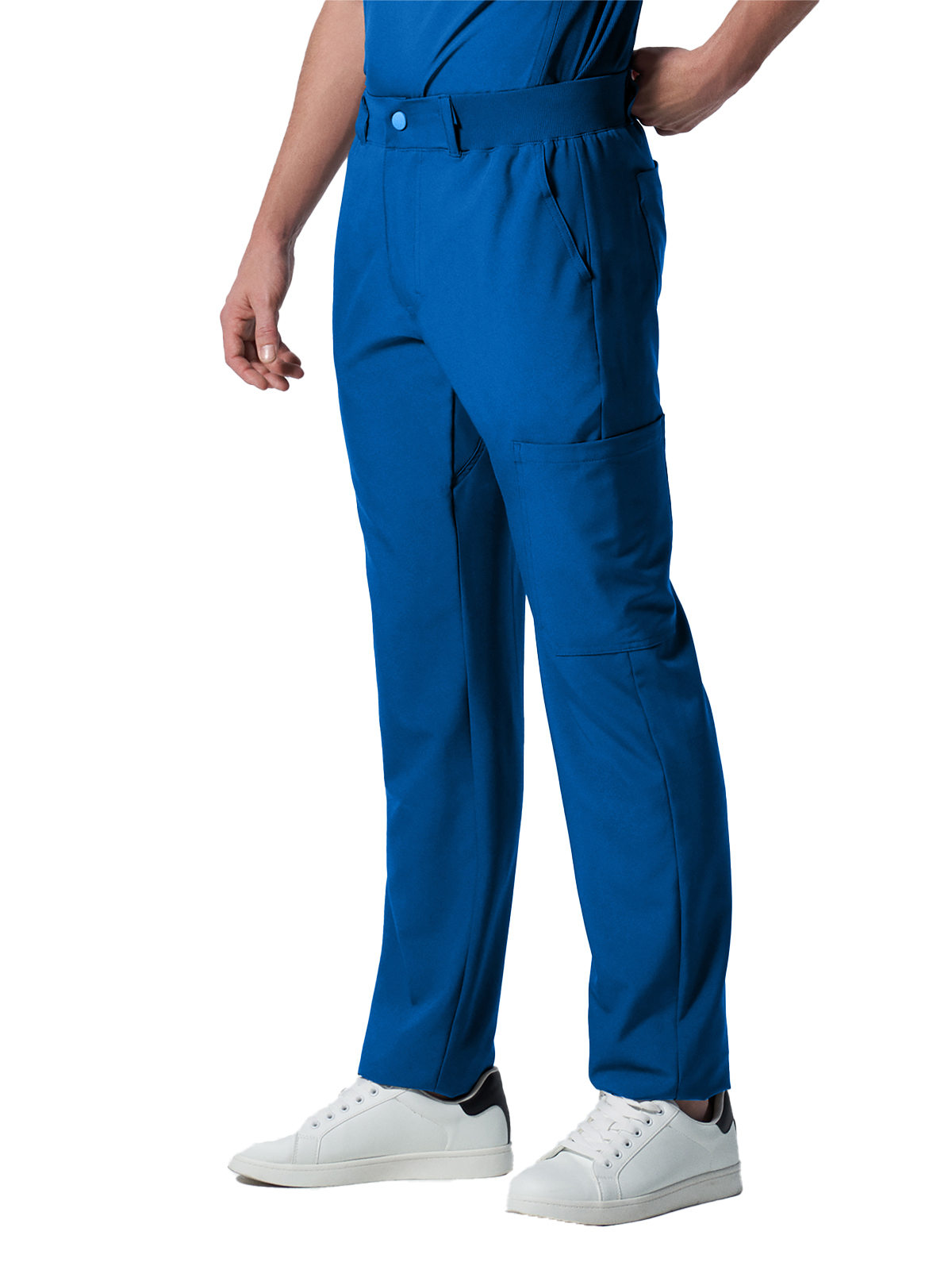 Landau - Forward - Men's Eight-Pocket Mid-Rise Rib-Knit Elastic Waist Cargo Pant 2