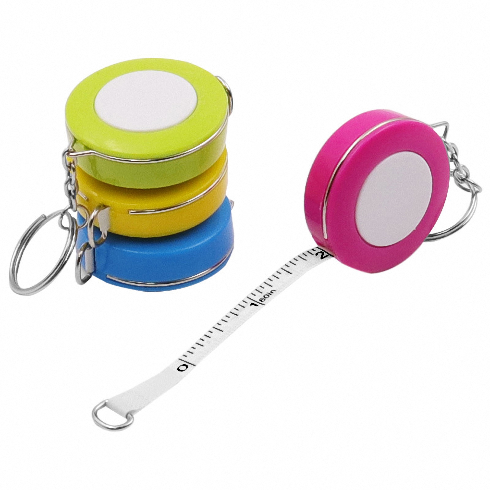 Dual-Sided Flexible Tape Measure with Keychain 5