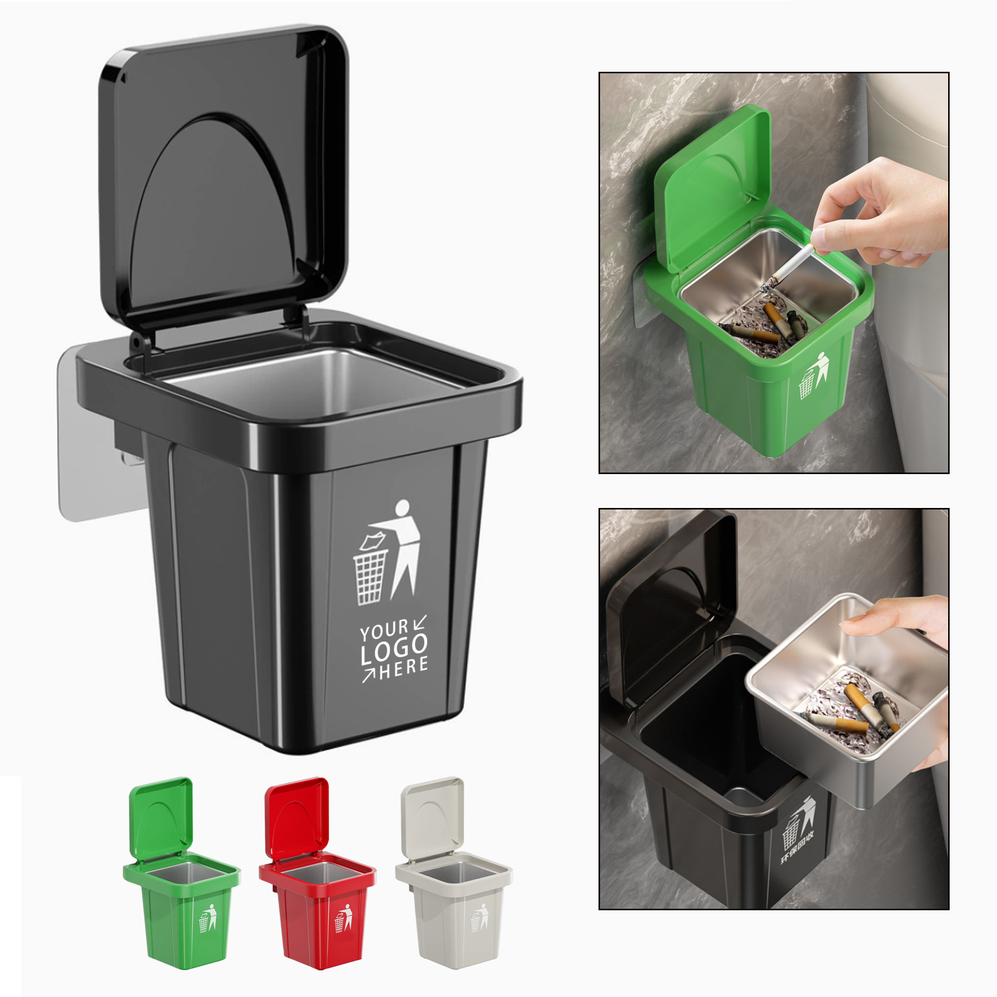 Bathroom Wall-Mounted Cigarette Ashtray 2