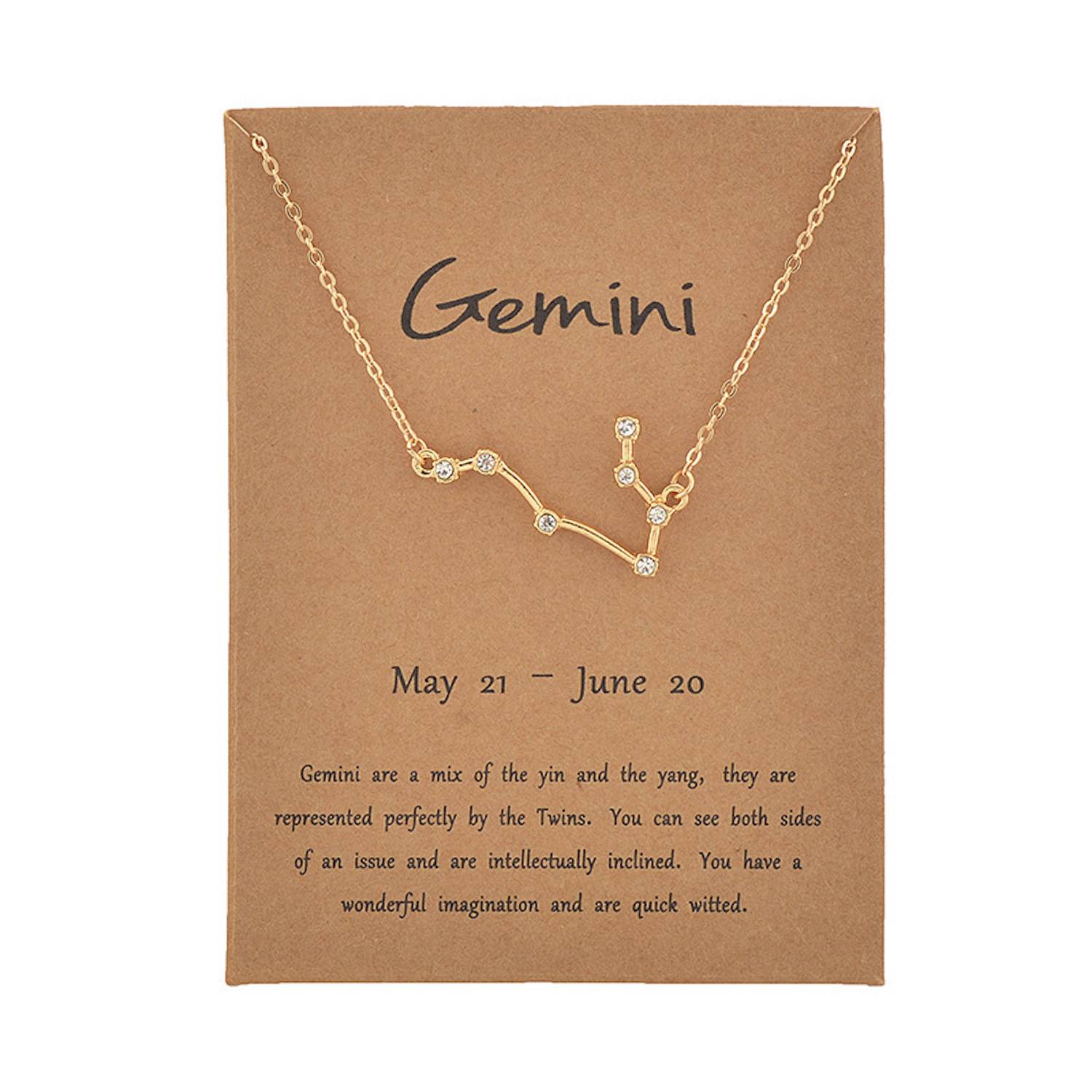 14K Gold Plated Astrology Constellation Zodiac Necklace 1
