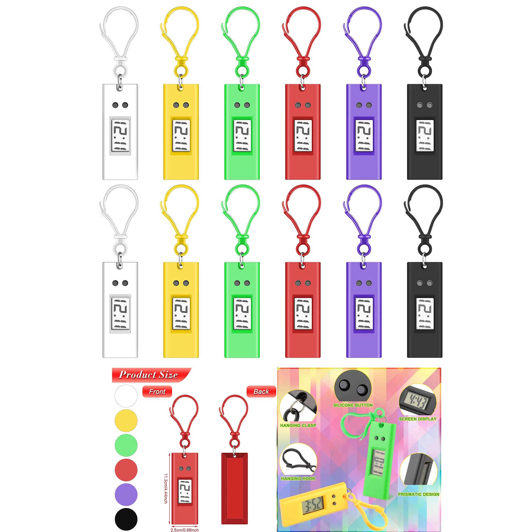 Keychain Digital Pocket Watch 3