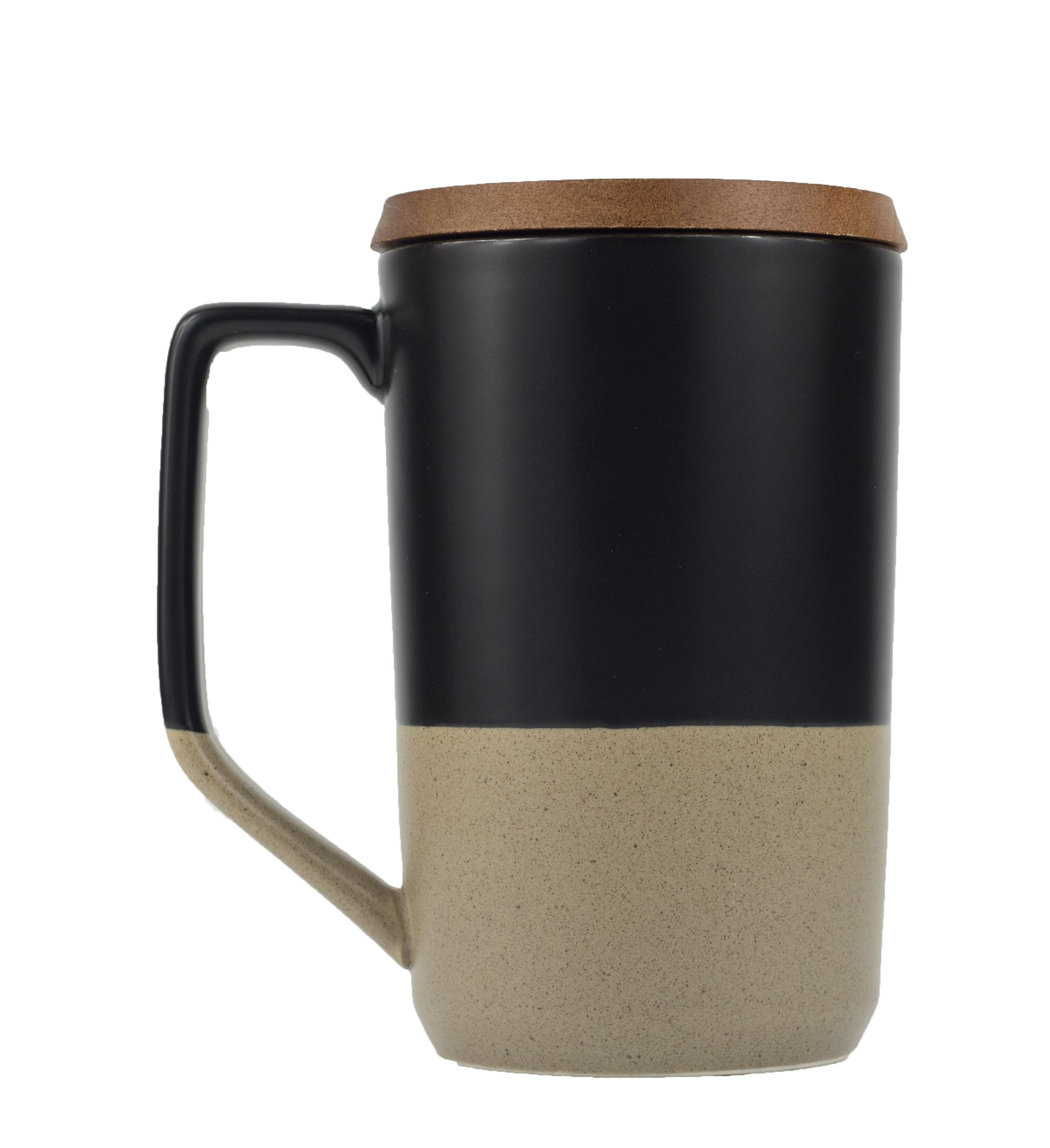 Concord 15oz 2-Toned Ceramic Mug with Wood Lid 3