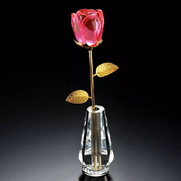 Crystal Rose Flower with Vase Wedding Favors 13