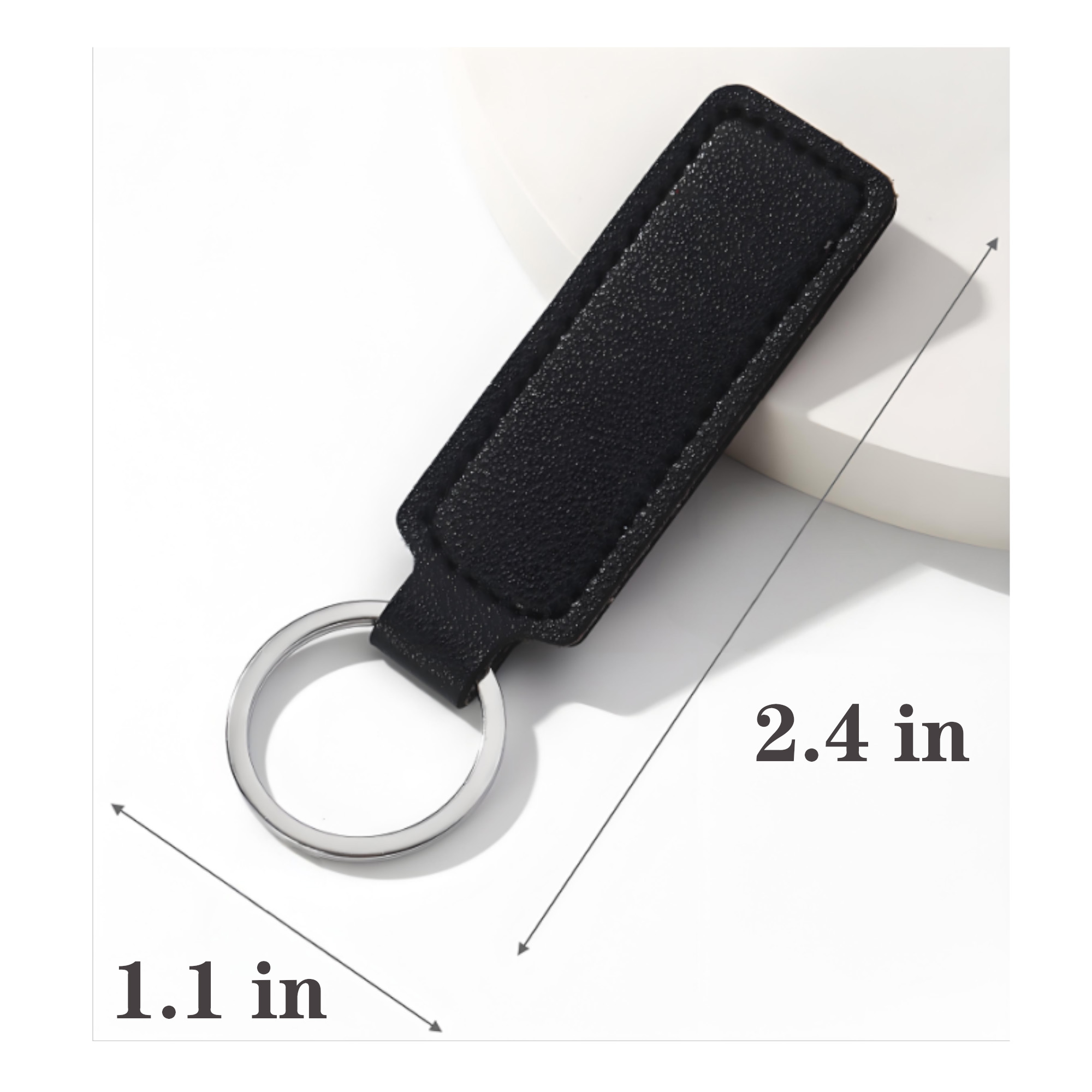 Leather Square Keychain 4