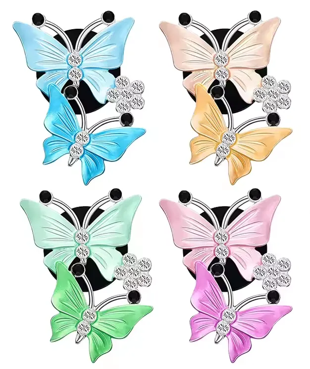Car Air Fresheners Vent Clips,Butterfly Freshener Perfume 6