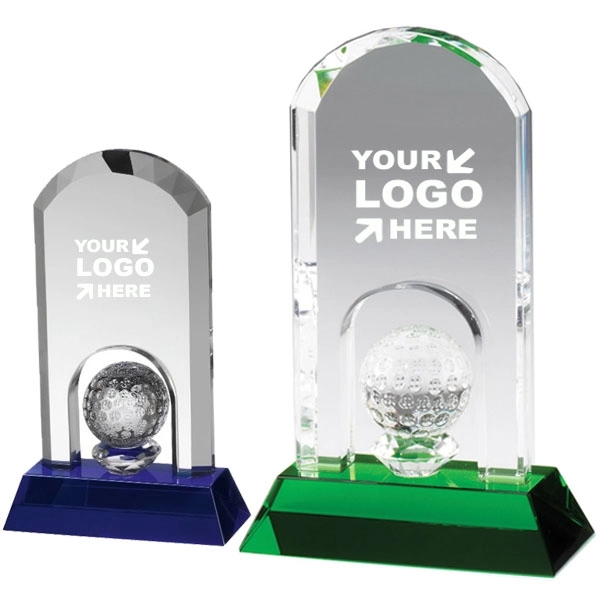 Domed Crystal Golf Award 4