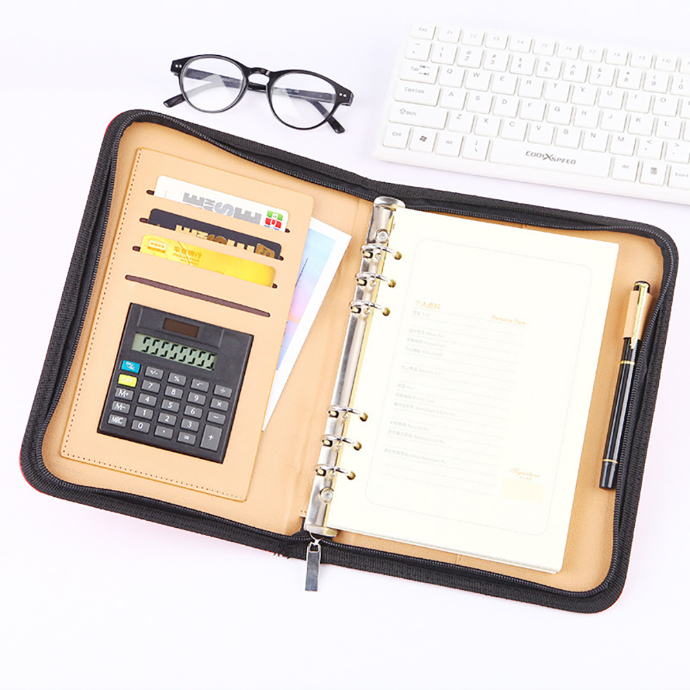 Multifunctional Business Notepad Zipper Bag 6