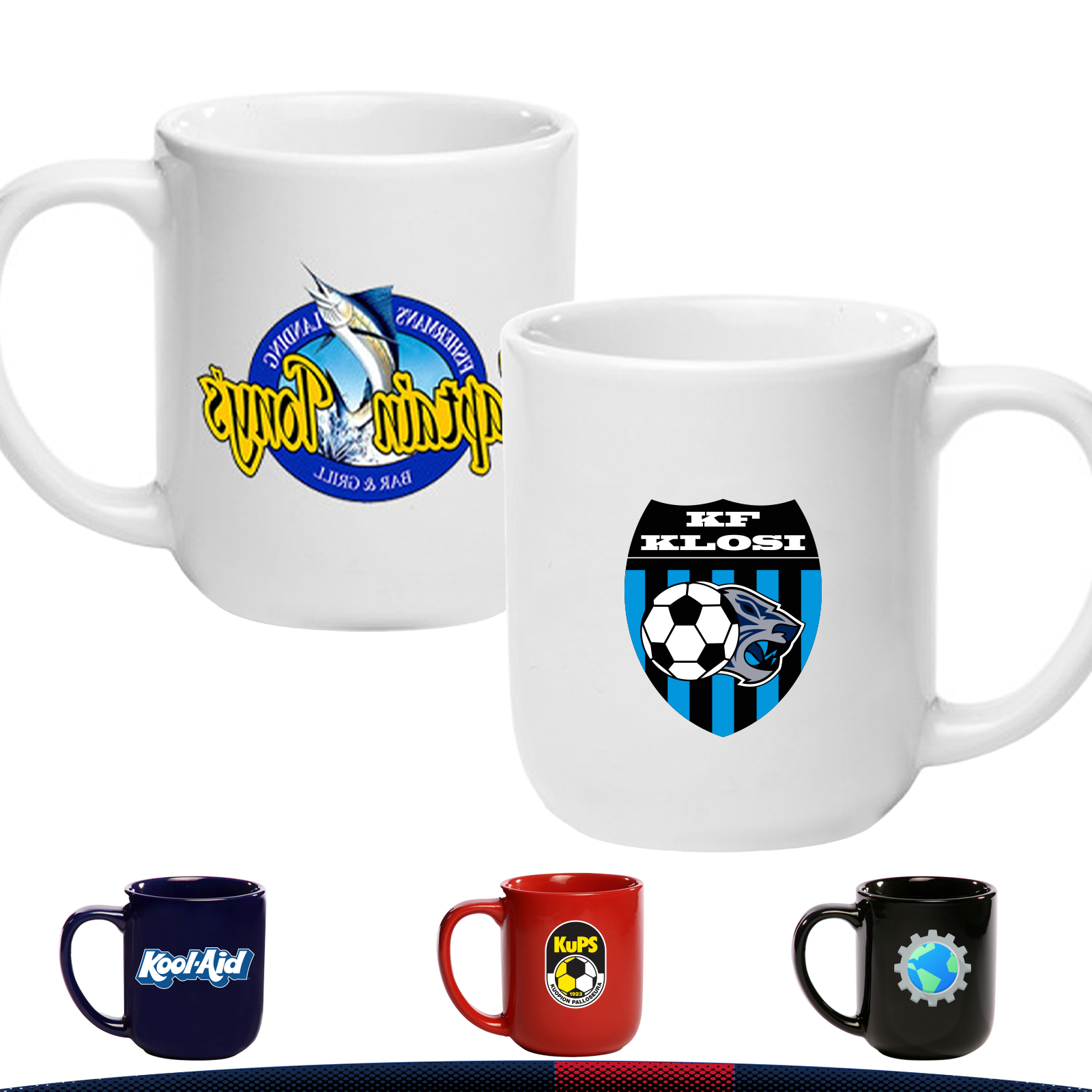 16 oz. Multicolor Glossy Ceramic Mugs 6
