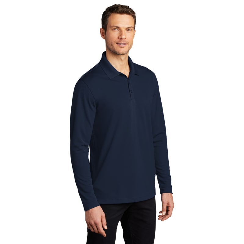 Port Authority Dry Zone UV Micro-Mesh Long Sleeve Polo 2