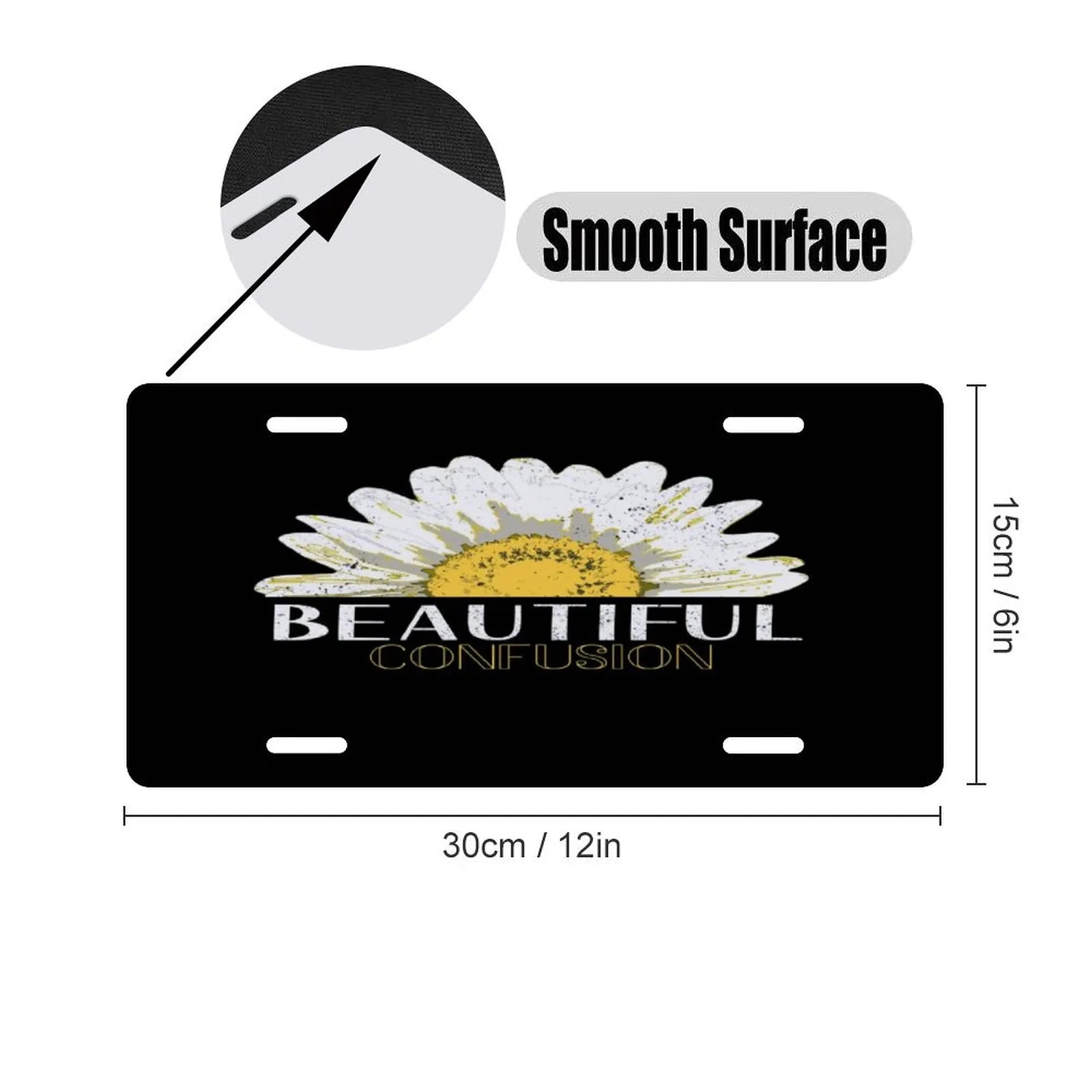 Custom Full Color Aluminum License Plate Durable Weatherproof 12x6 Inches 2