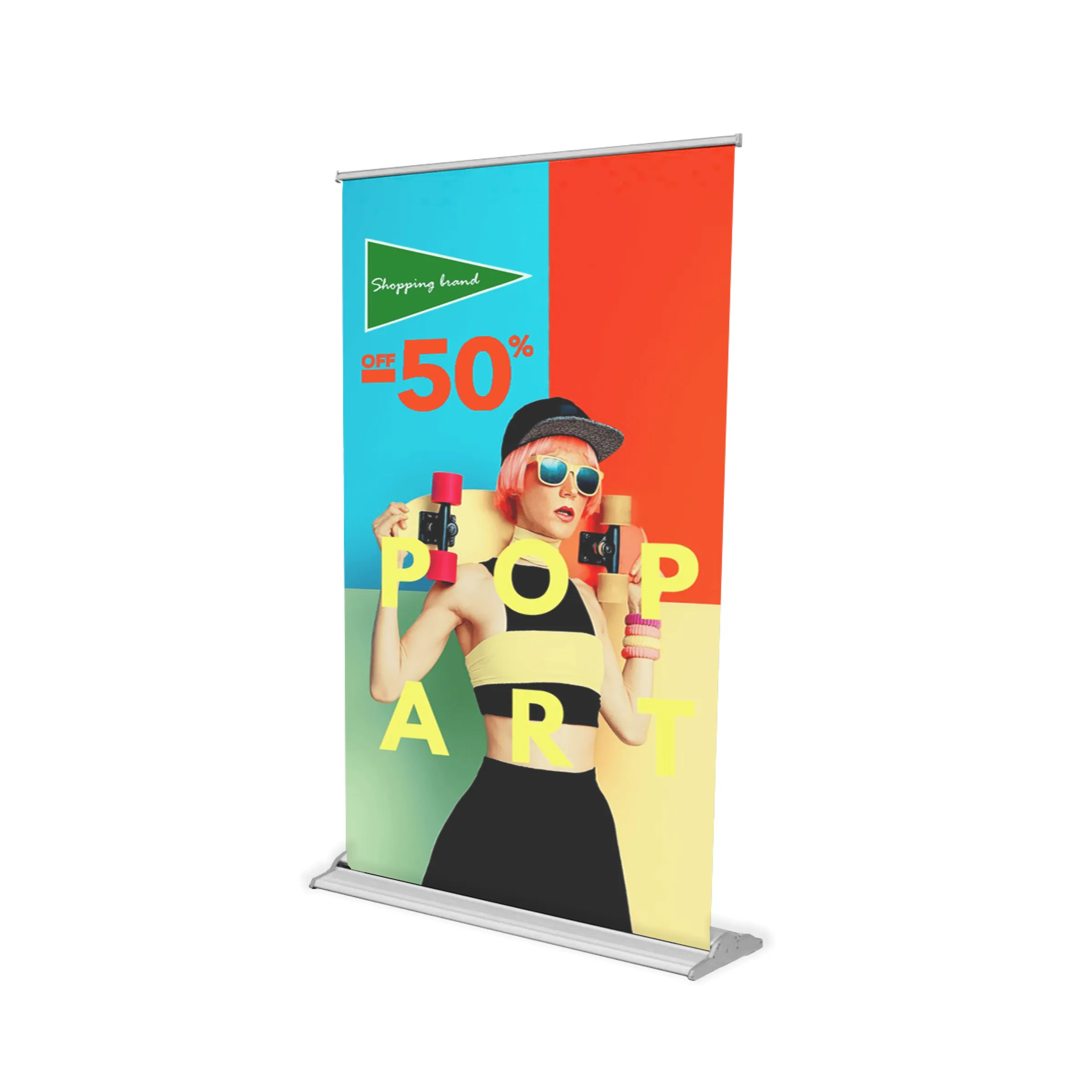 33.25" x 63" Adjustable Banner Stand Kit 9