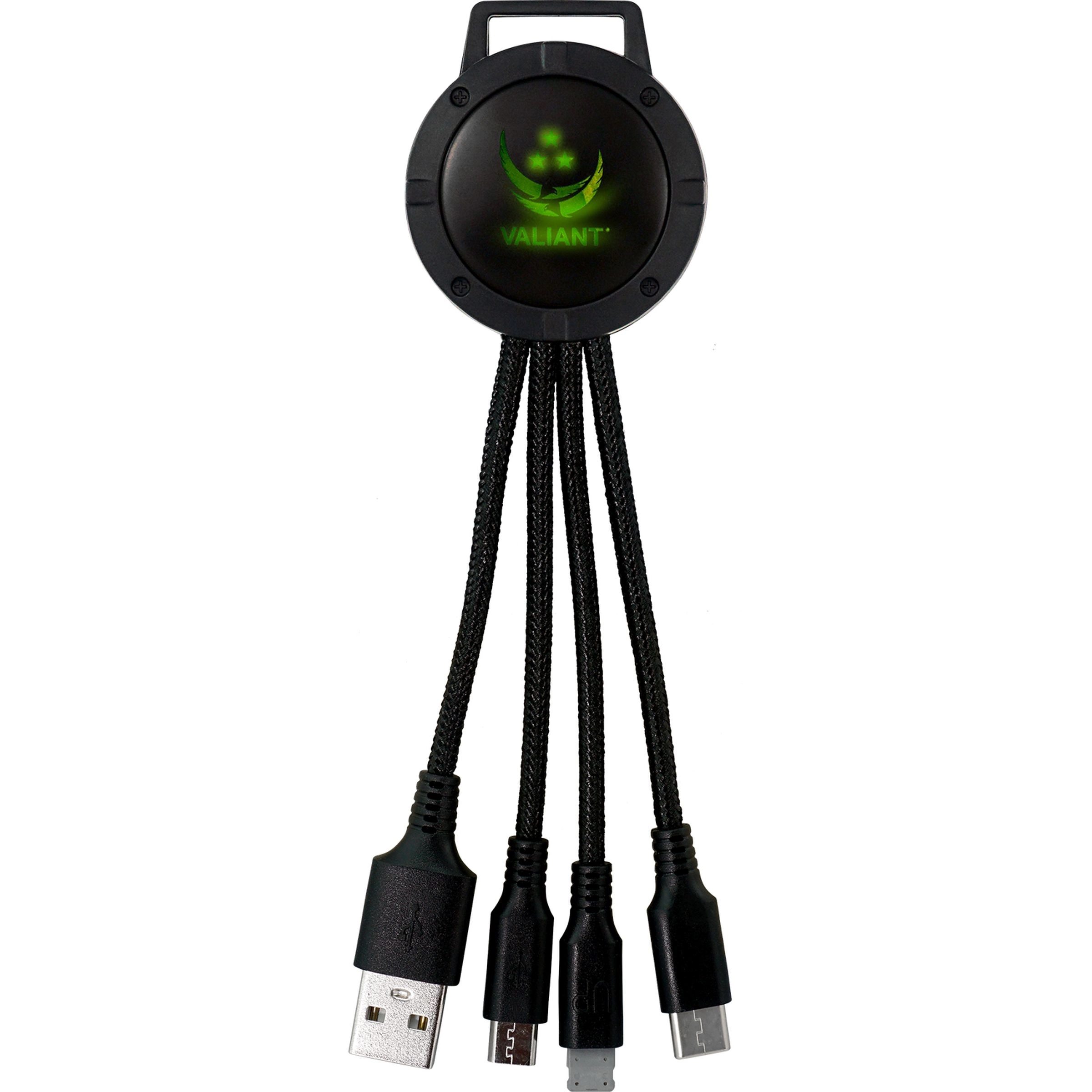 LIGHT UP COLOR TWO TONE 3-IN-1 CHARGING CABLE 10