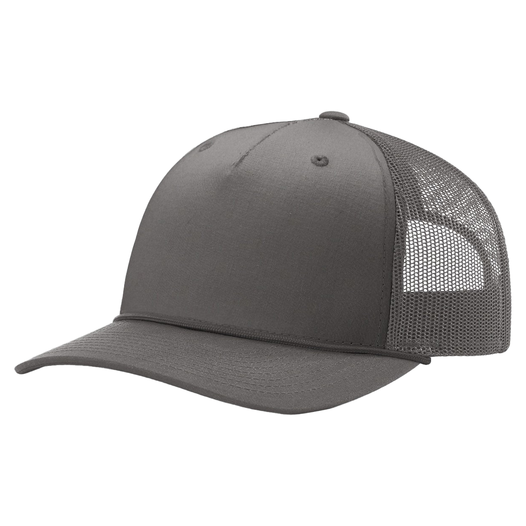 Richardson 112FPR 5-Panel Trucker Hat with Rope w/Leatherette Adhesive Patches or Embroidery 26