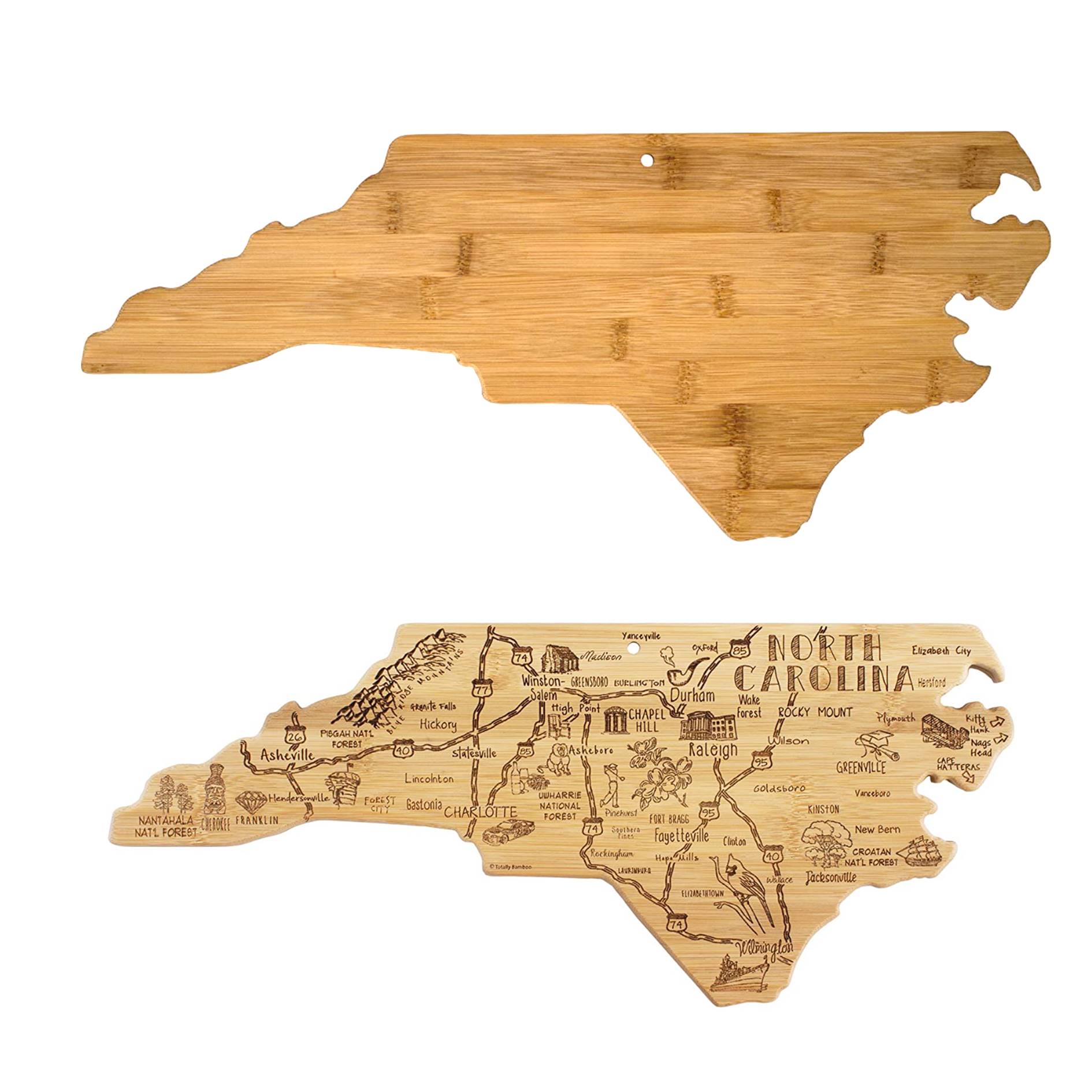 North Carolina Shaped Cutting Board 2