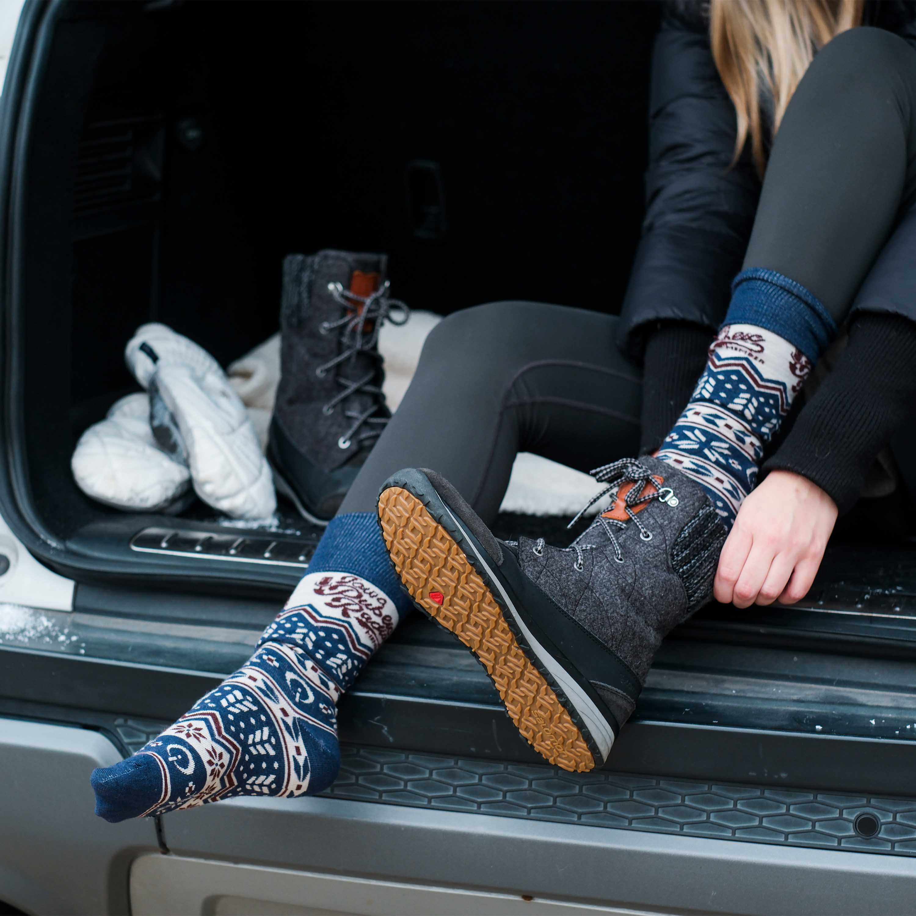 Patterned Snowboarding Socks - Shred the Slopes in Style - American Made 2