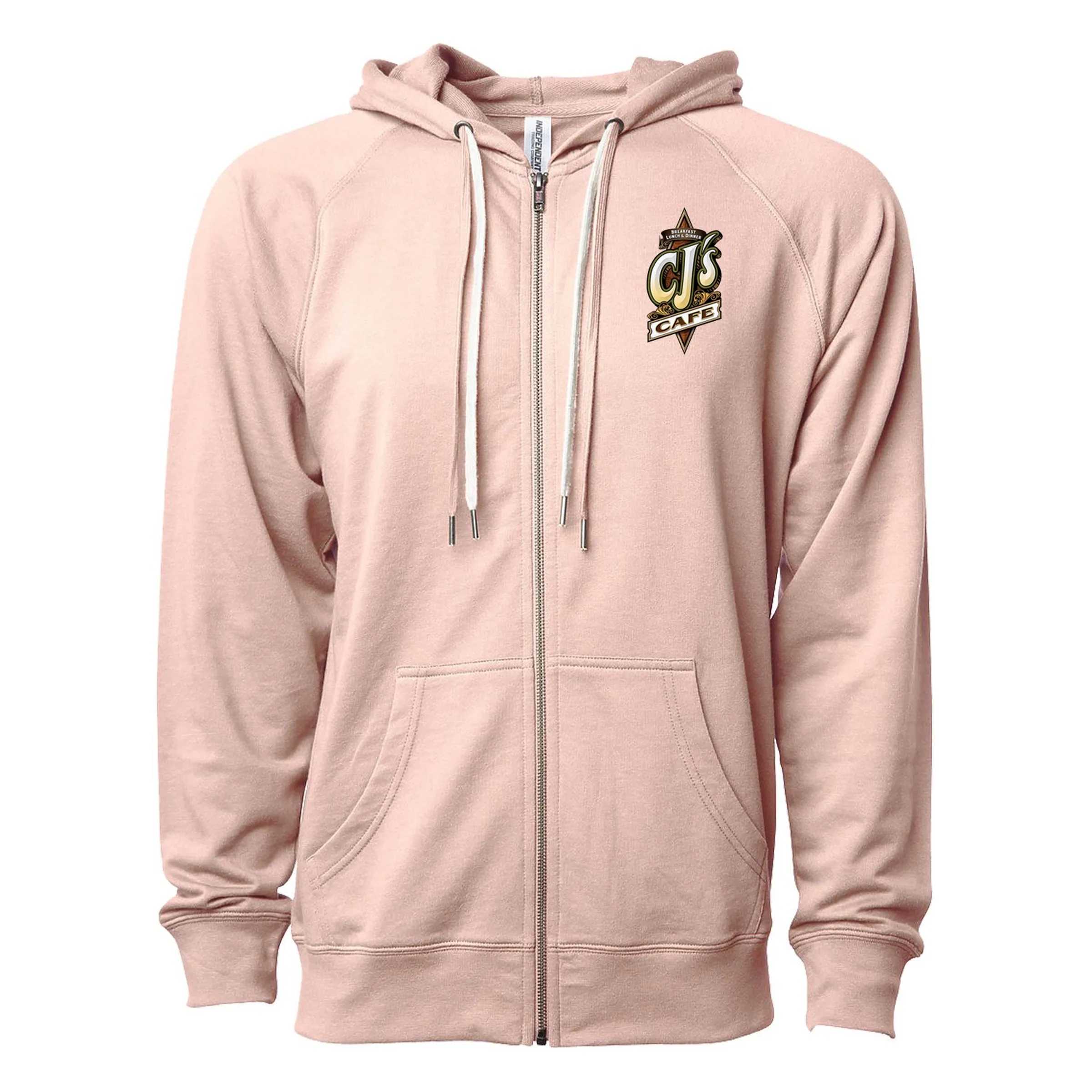 Unisex Lightweight Loopback Terry Zip Hood 9