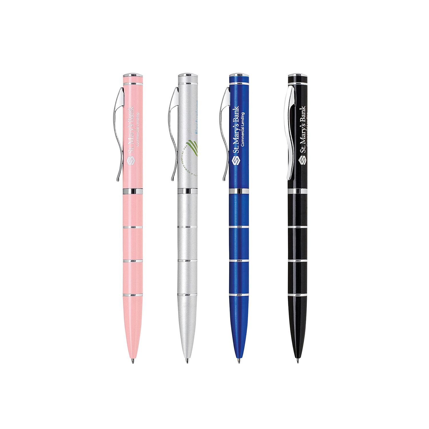 Deep Enamel Coated Aluminum Ballpoint Twist Metal Pen 7