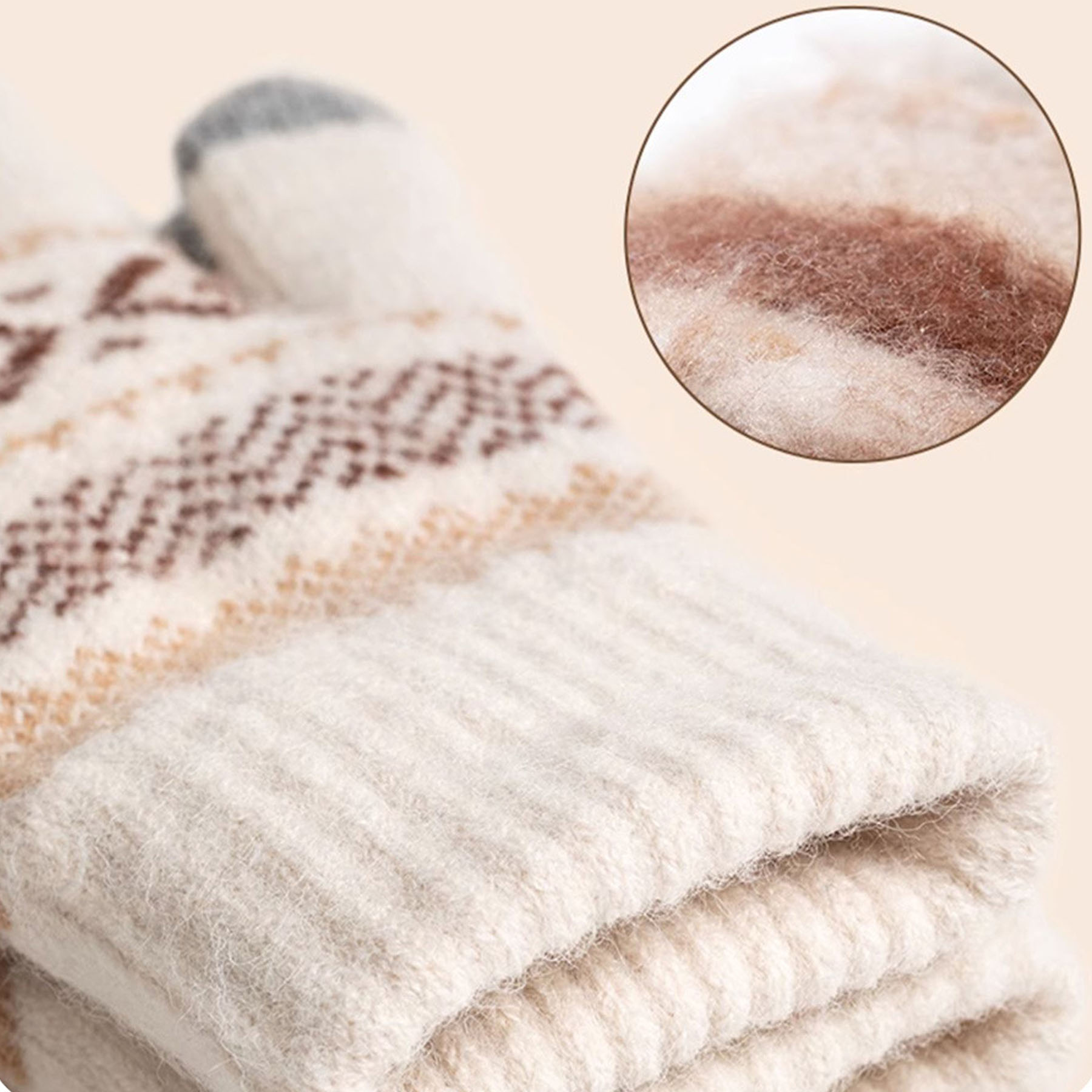 Contrast Stripe Touchscreen Gloves 2