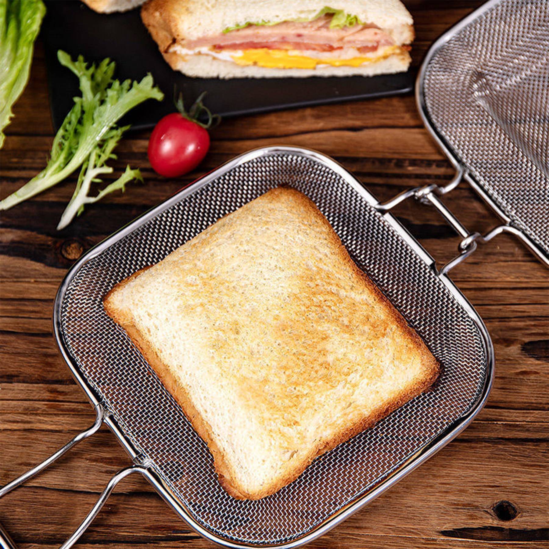 Stainless steel hand-pressed sandwich grill 7