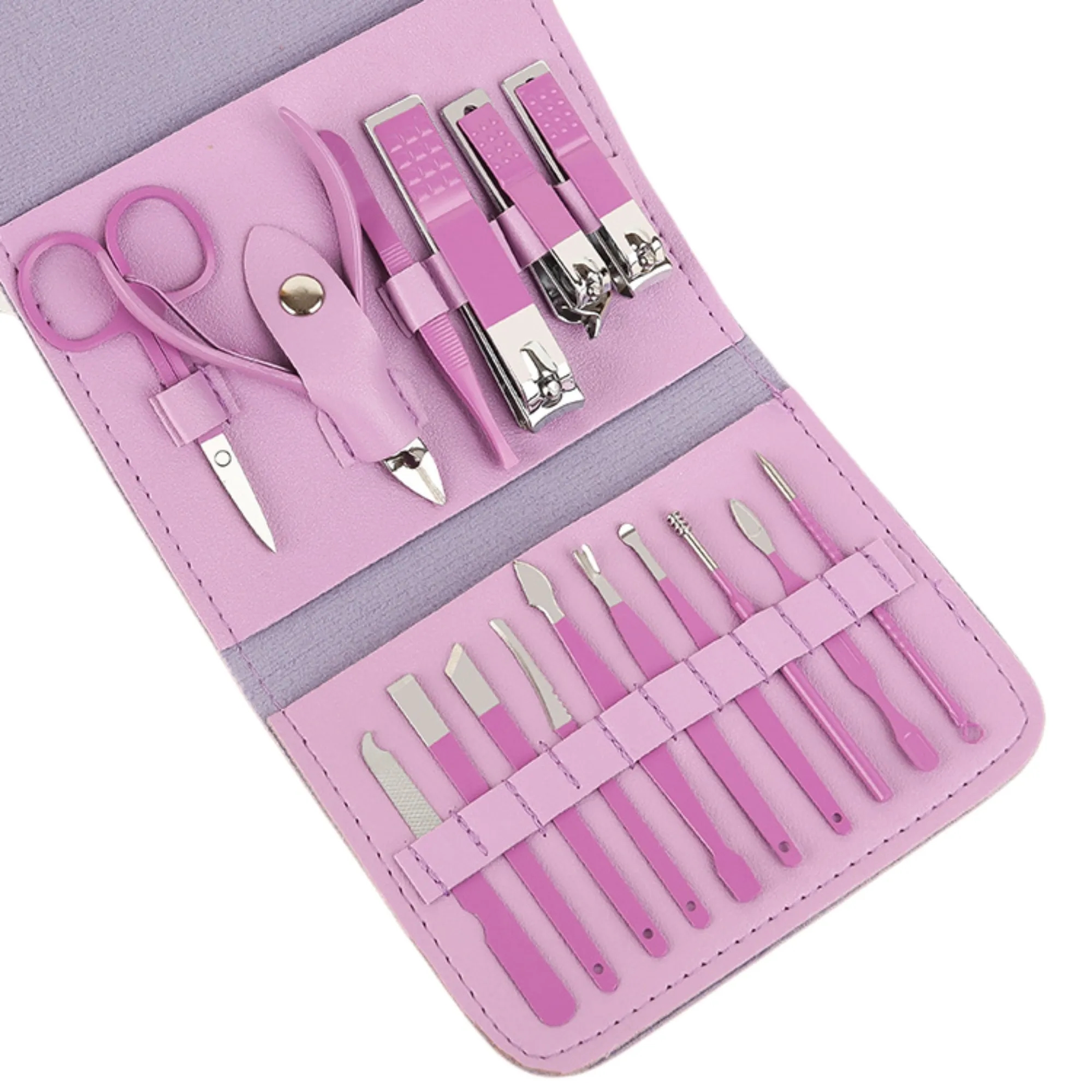 16 Pieces Leather Manicure Kit 1