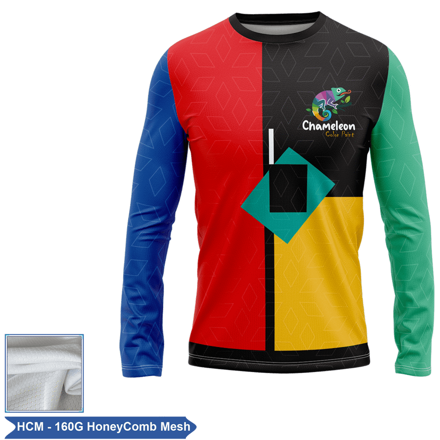 Unisex & Kids Sublimation Honeycomb Mesh Long Sleeve T-Shirt 2