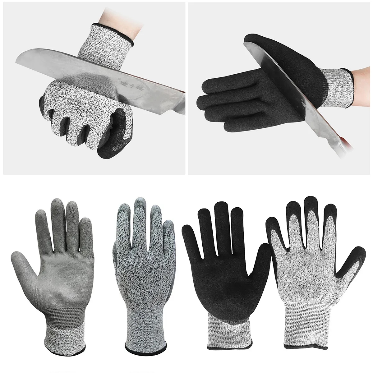 PU Nitrile Coated Cut-Resistant Kitchen Home Work Gloves 3