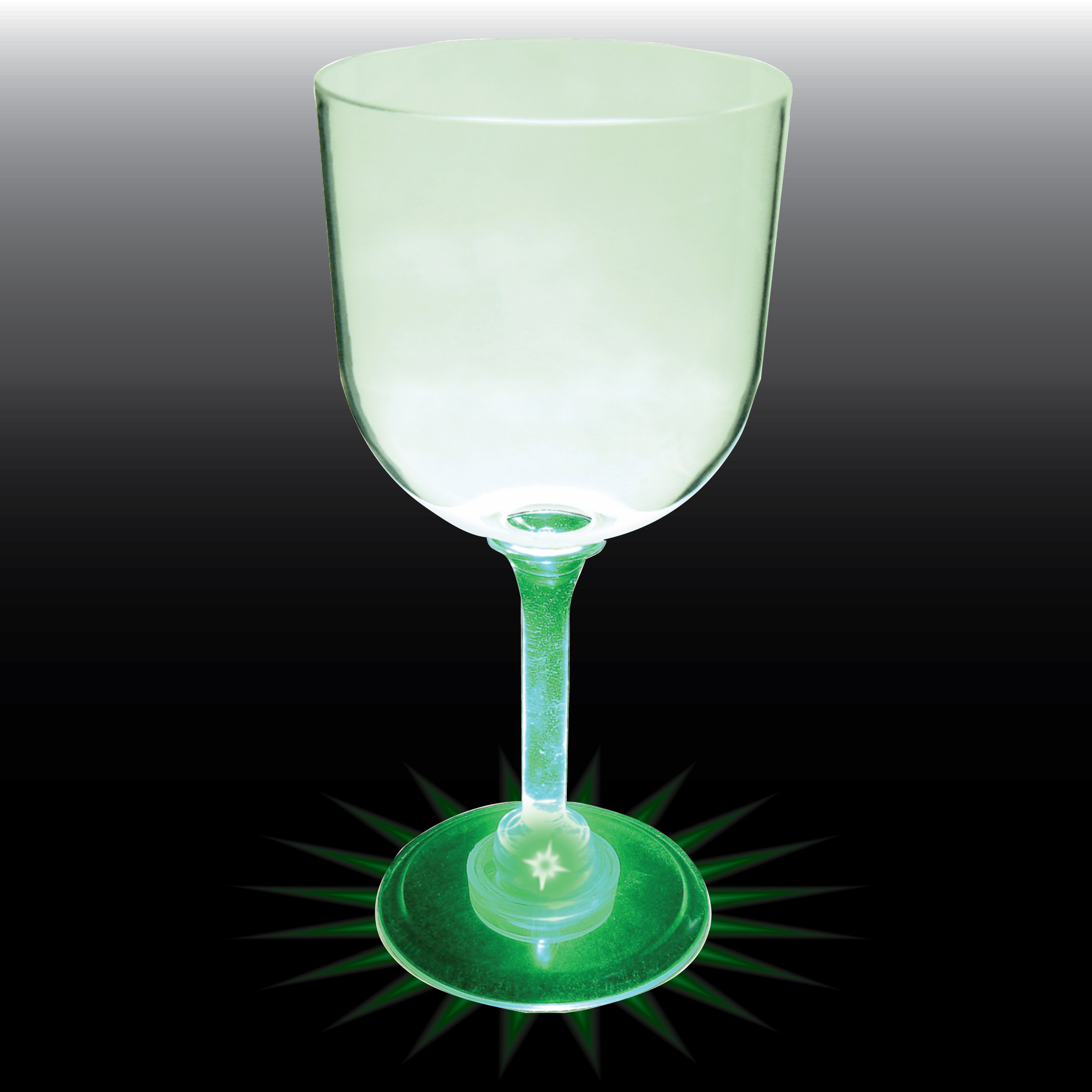 14oz Light Up Standard Stem Plastic Wine Goblet 18