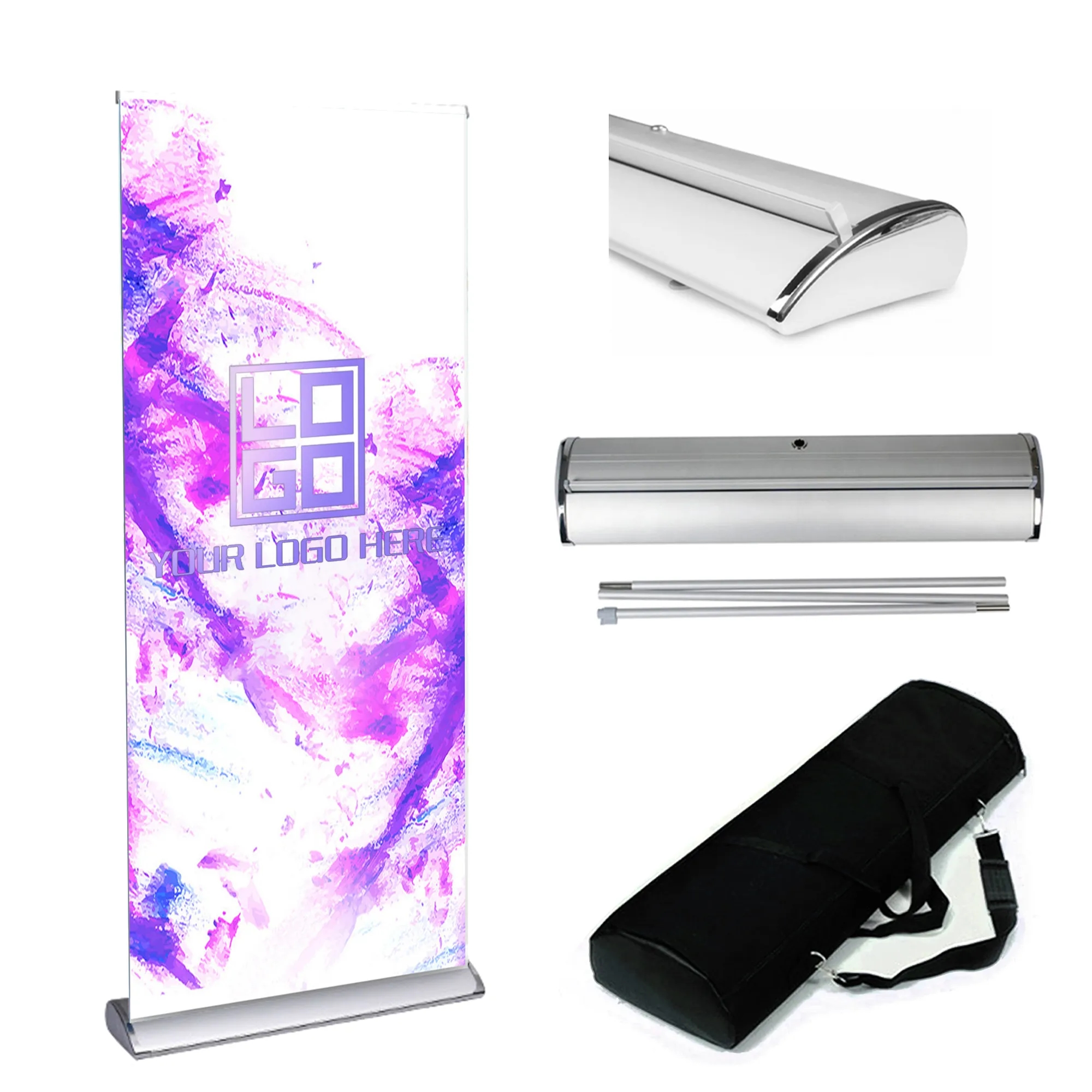 Retractable Roll Up Banner Stand Advertising Display MOQ1PCS
