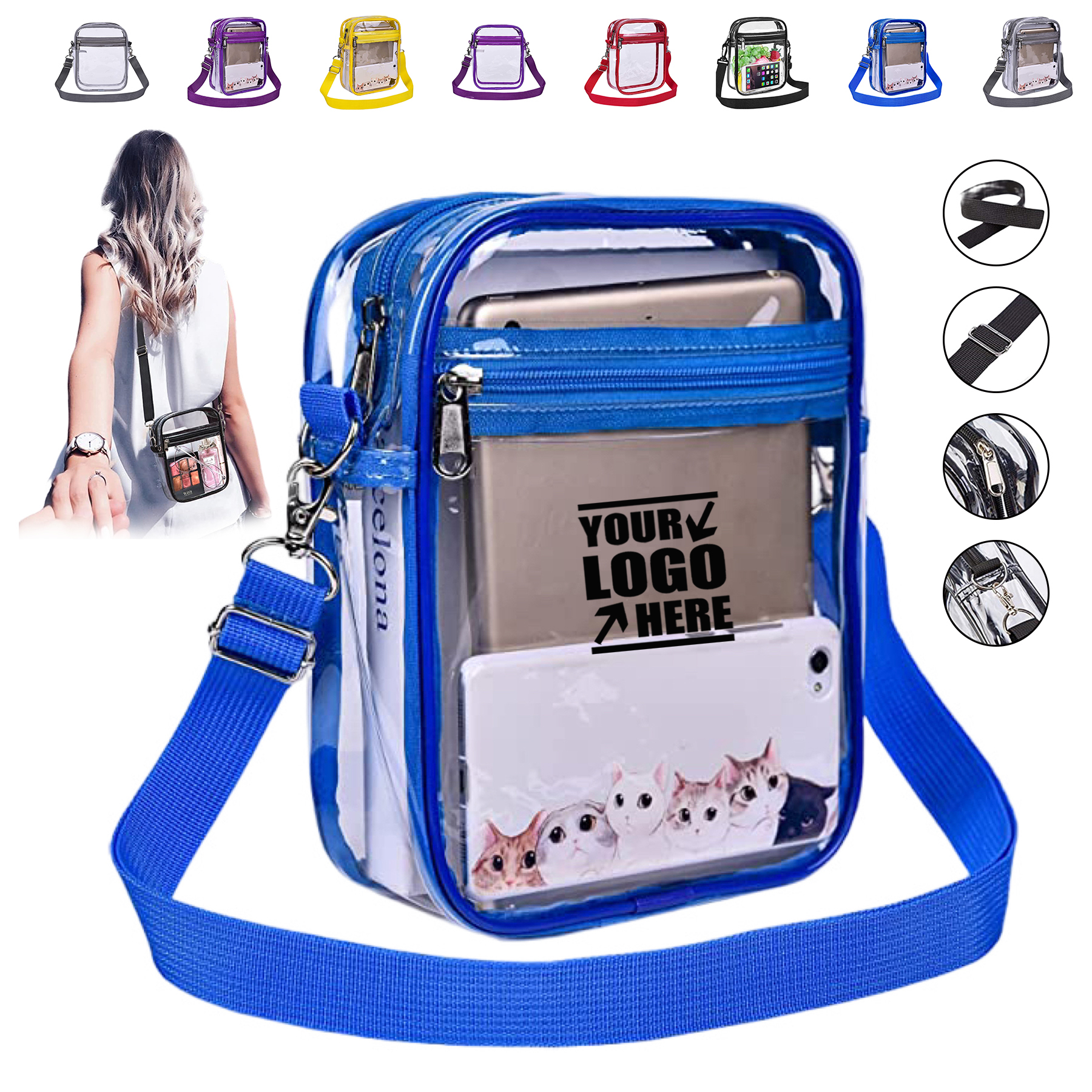 Transparent PVC Shoulder Crossbody Bag 2