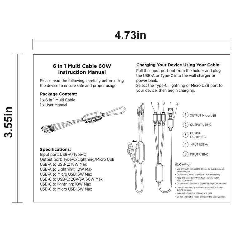 "VERSALINK" Fast Charging Cable – 100W 5