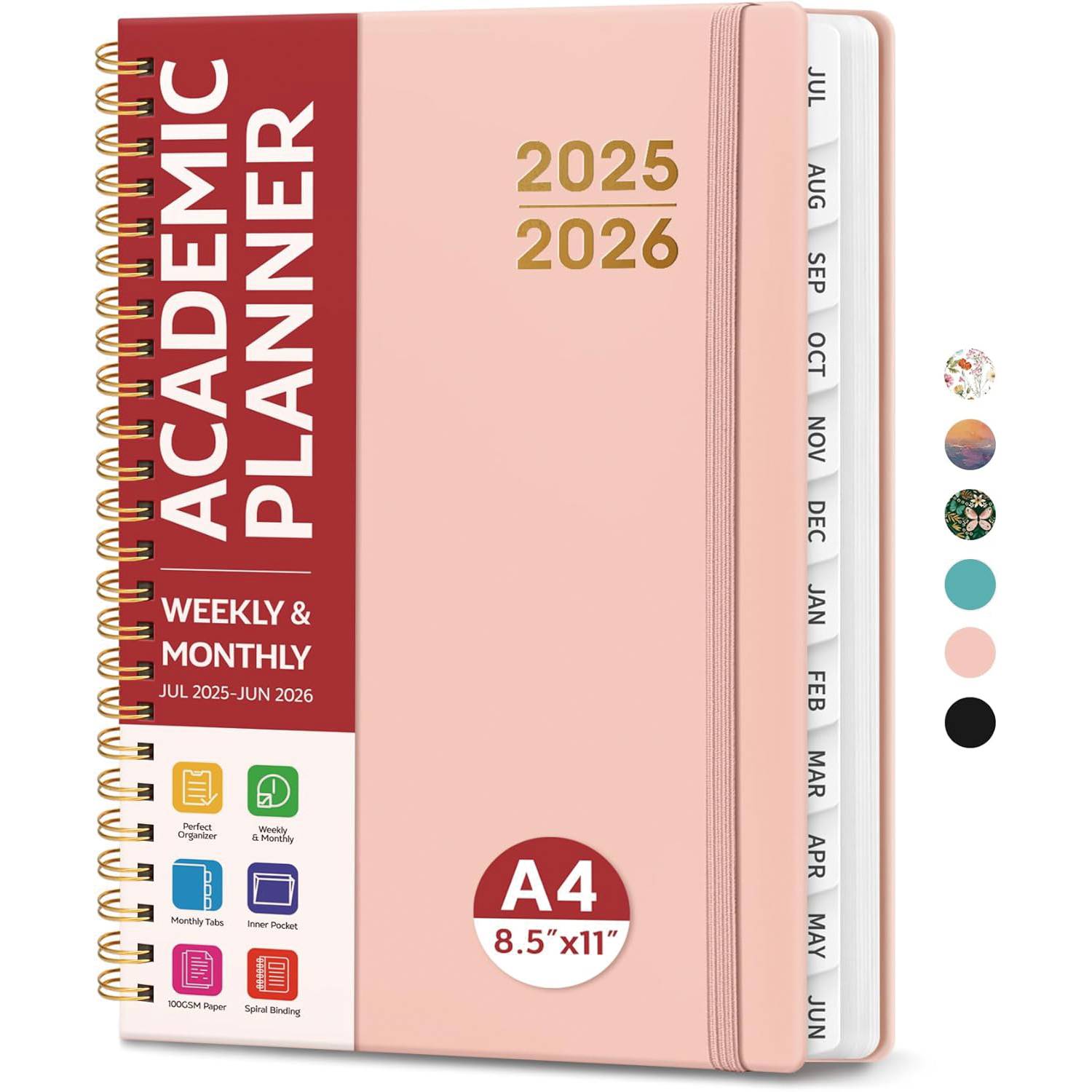 Weekly Monthly Planner Notebook w/Tabs 3