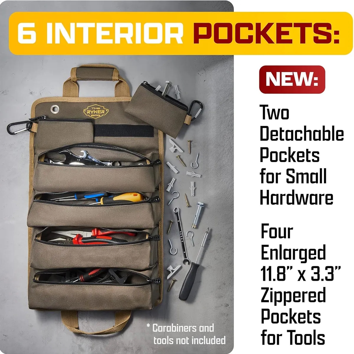 Heavy Duty Roll Up Tool Bag Organizer 6