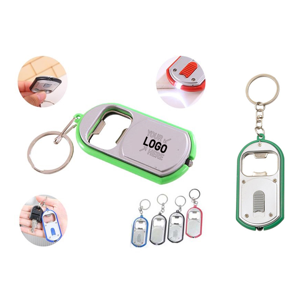 3 in 1 Bottle Opener LED Light Keychain
