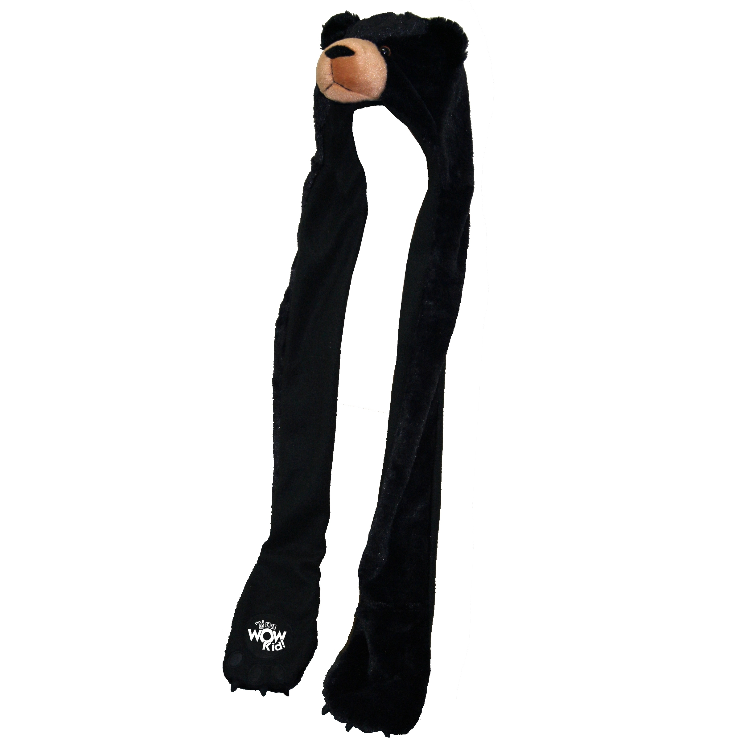 39" Black Bear Hoodie with Paws