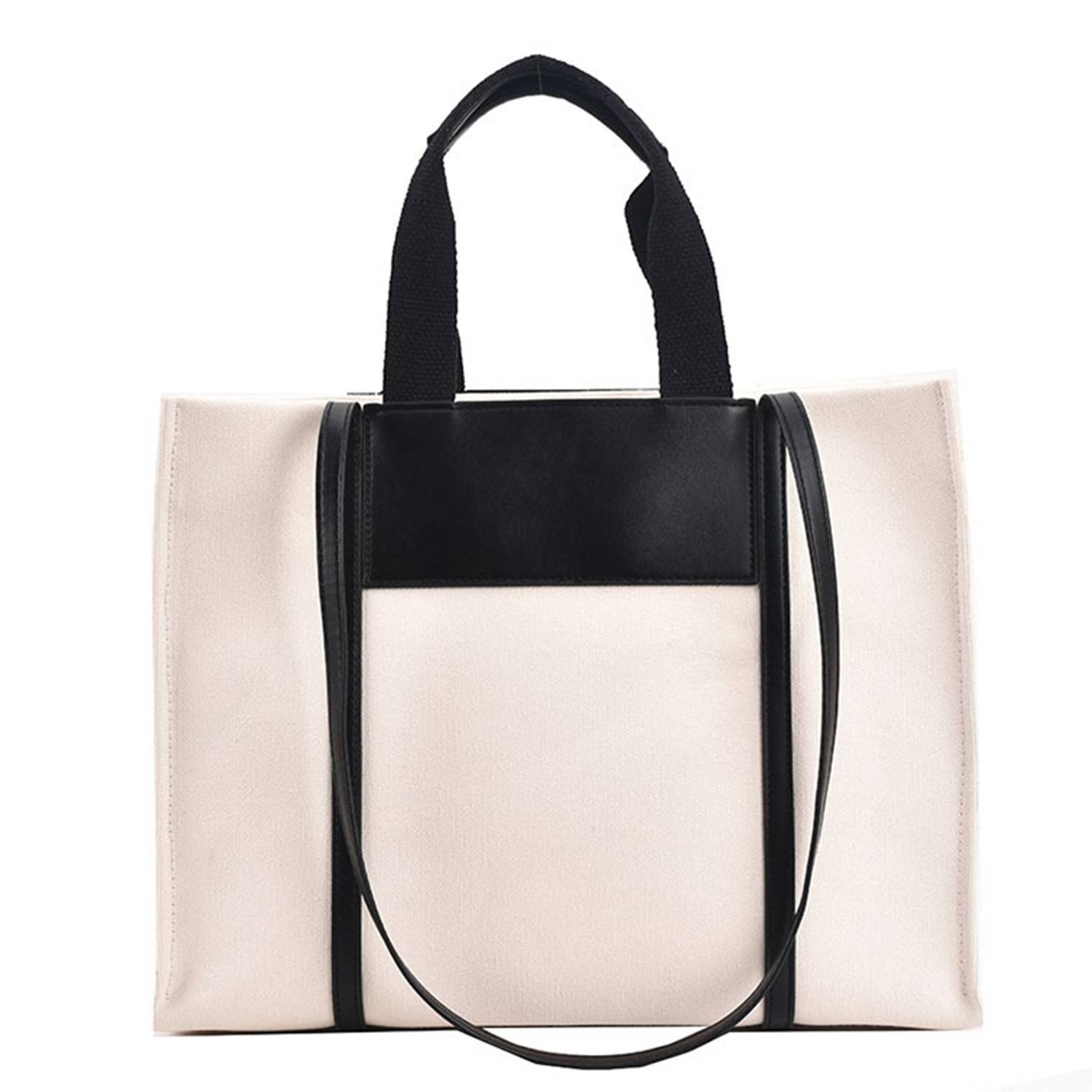 Canvas Tote Bag Clash Color Customized for Women, custom tote bag with logo imprint 7