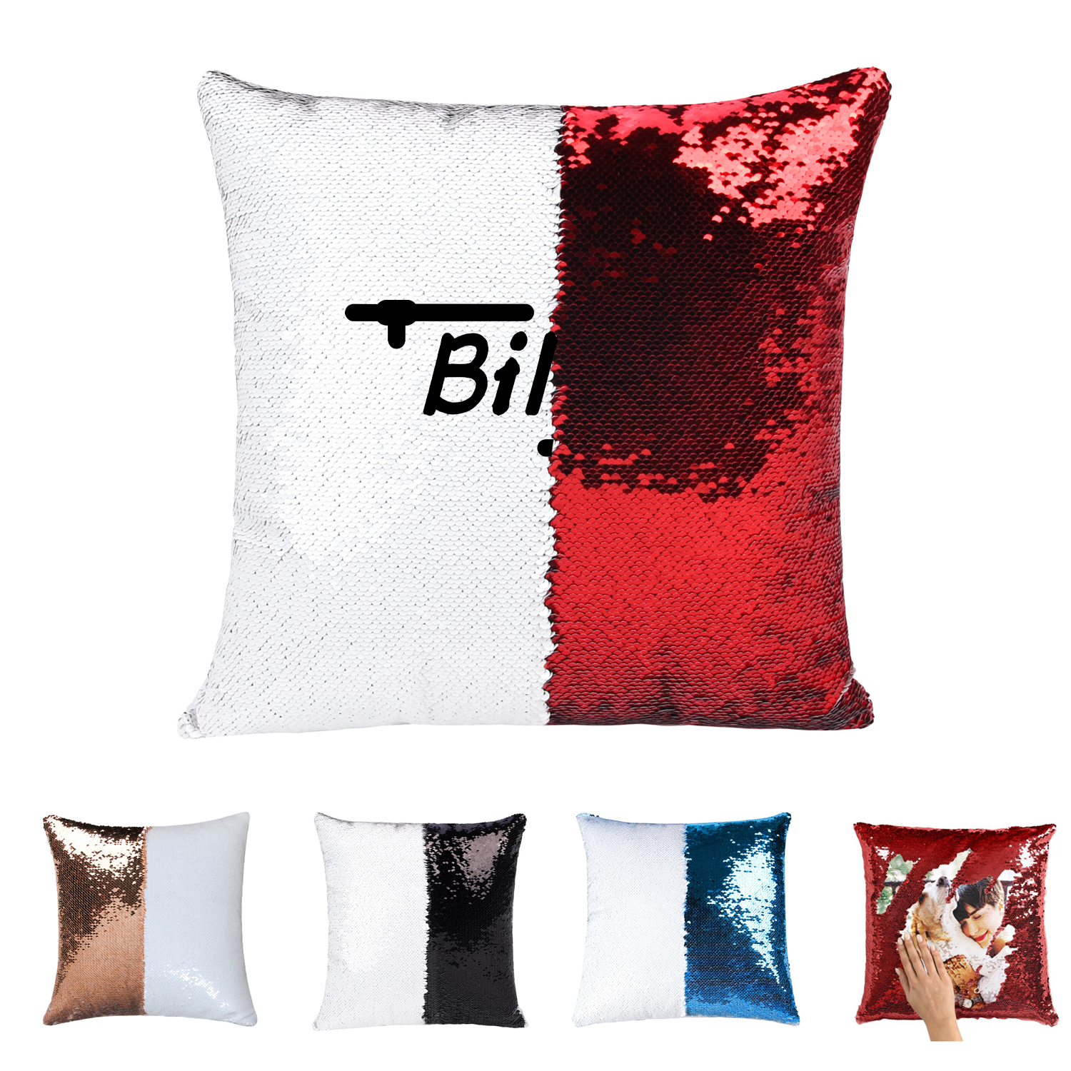 Magic Decorative Square Glitter Sequins Pillow Covers