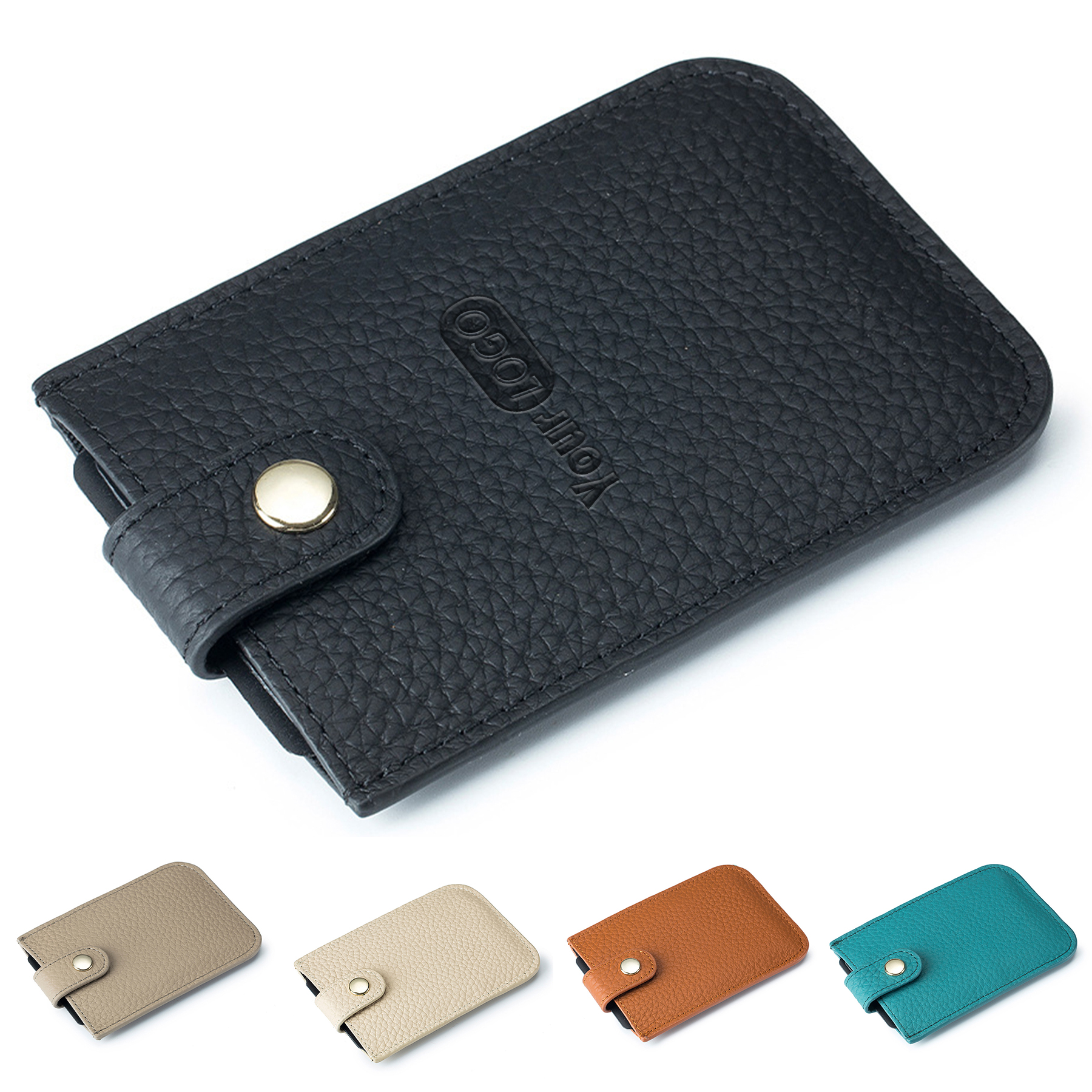 Genuine Leather portable slim coin purse business card bag 1