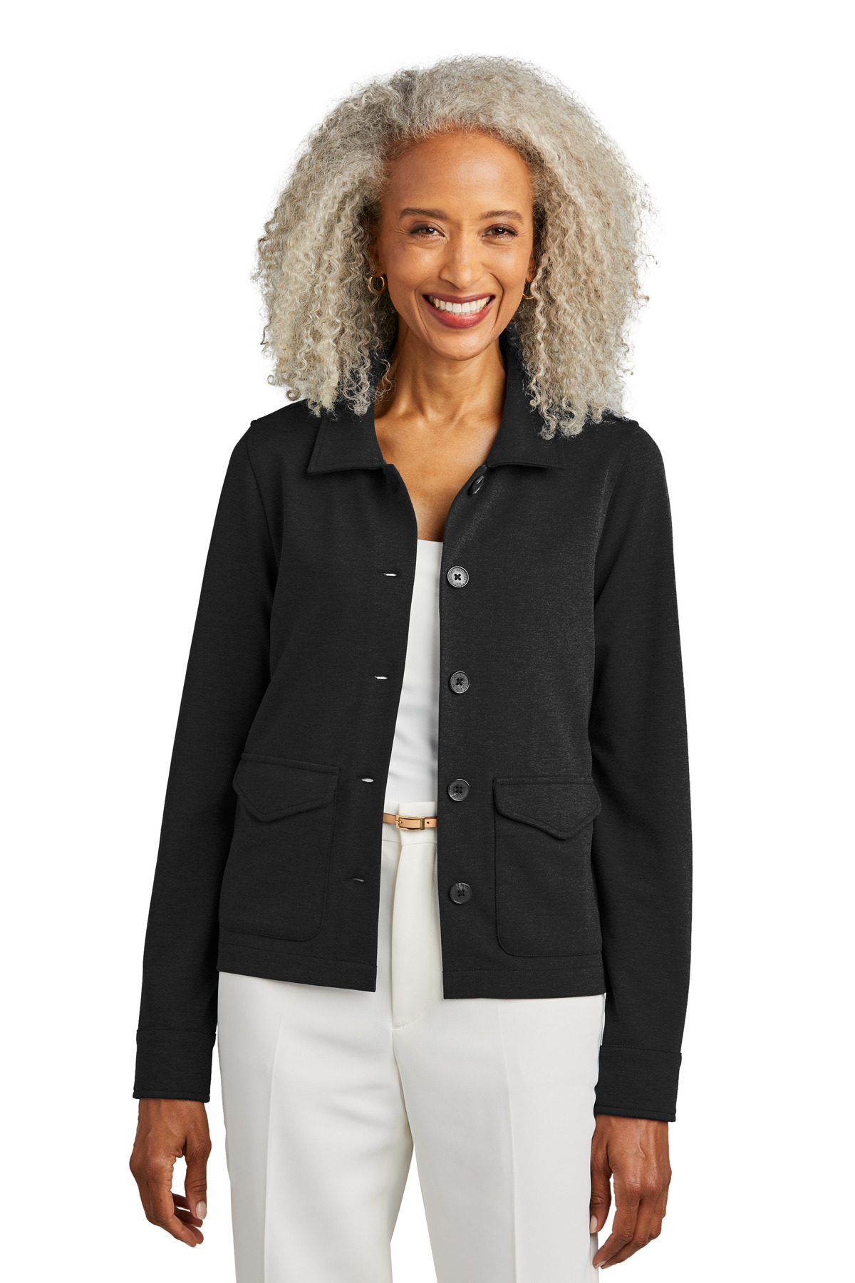 Women's Mid-Layer Stretch Button Jacket