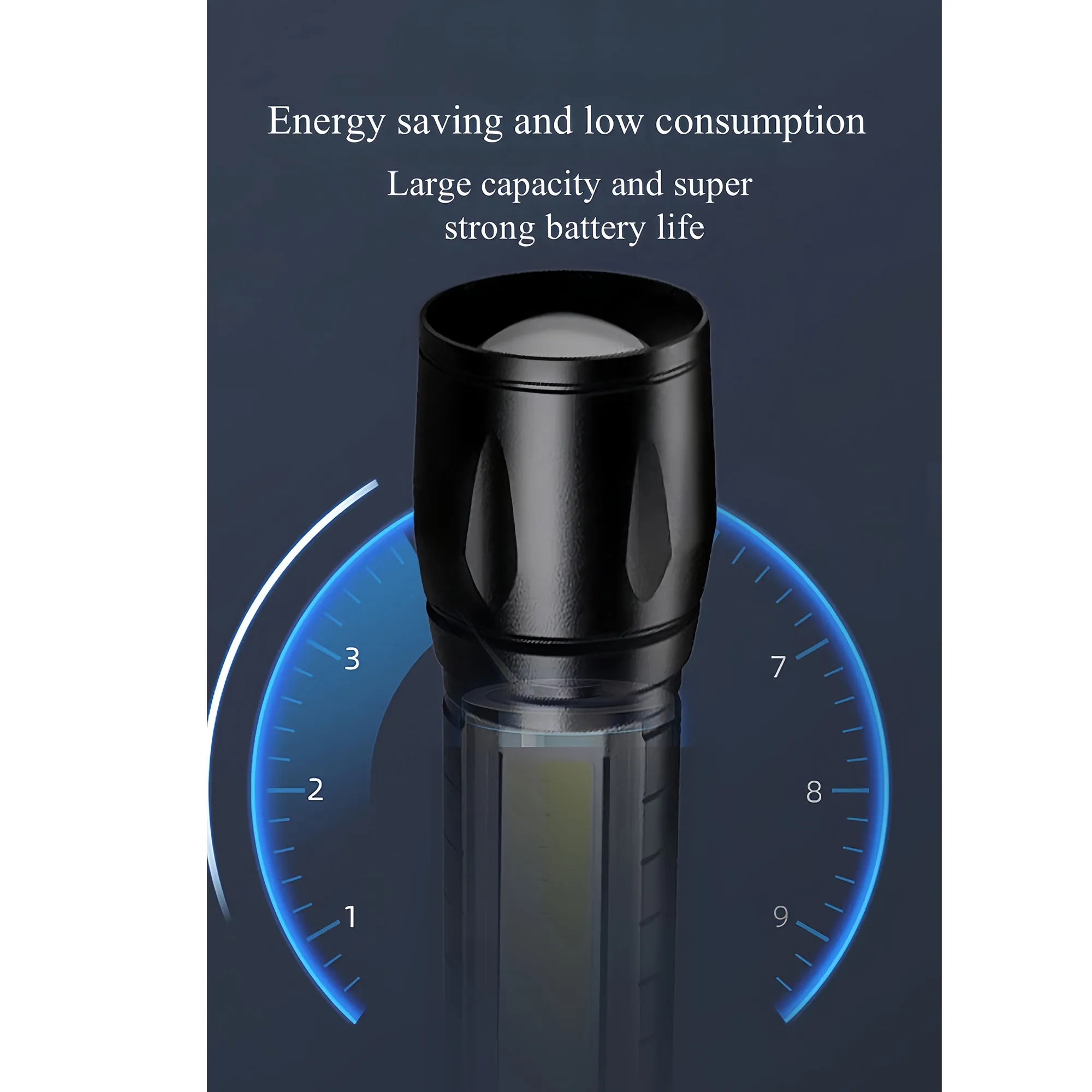 Premium Zoomable Flashlight With 5 Modes Aluminum Body 4