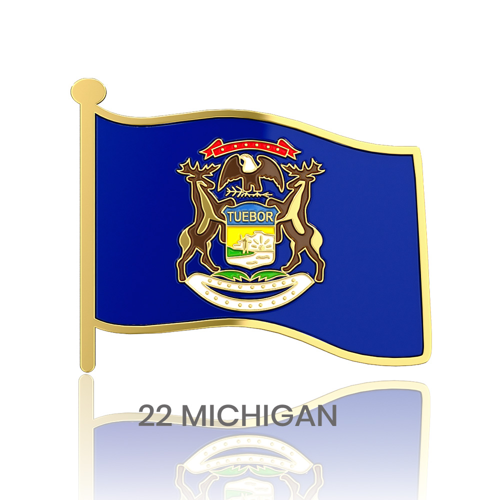 1" Stock Flag Pins 36