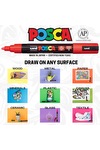 POSCA 4 Piece Metallic Marker Set with Bag 1