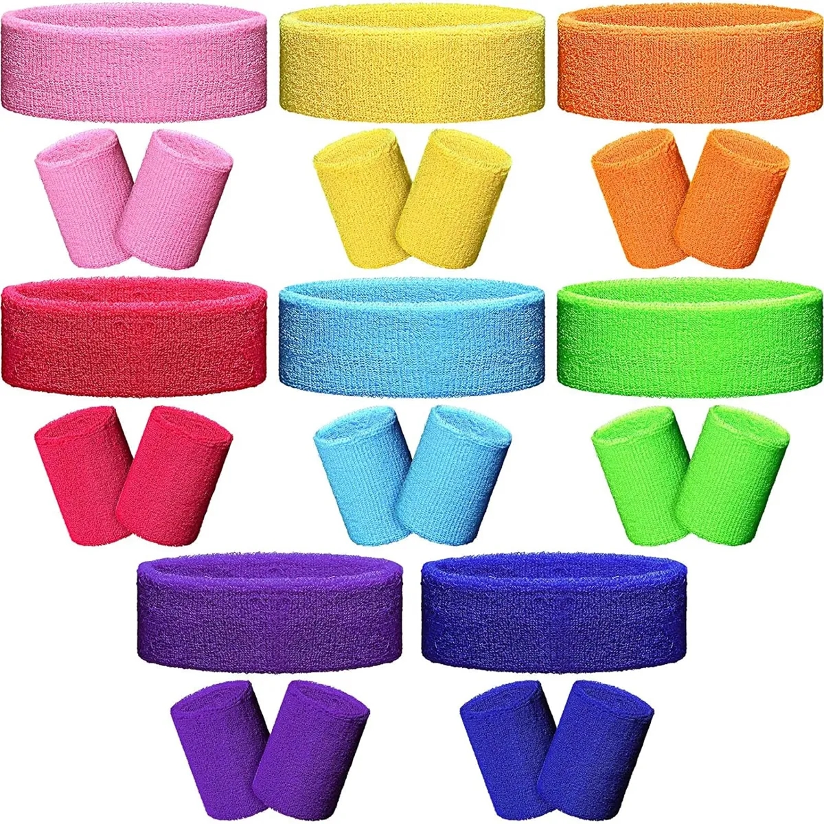 Headband Wristband Set Terry Cloth 5