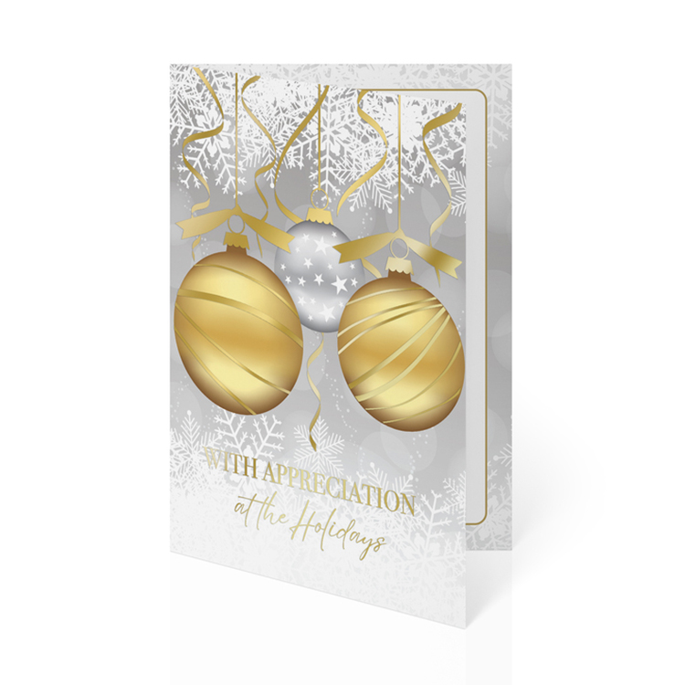 Golden Appreciation Holiday Folded Calendar Cards 1