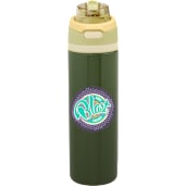 Elvin 28oz Recycled Stainless Flip Straw Bottle, custom water bottle with logo imprint 10